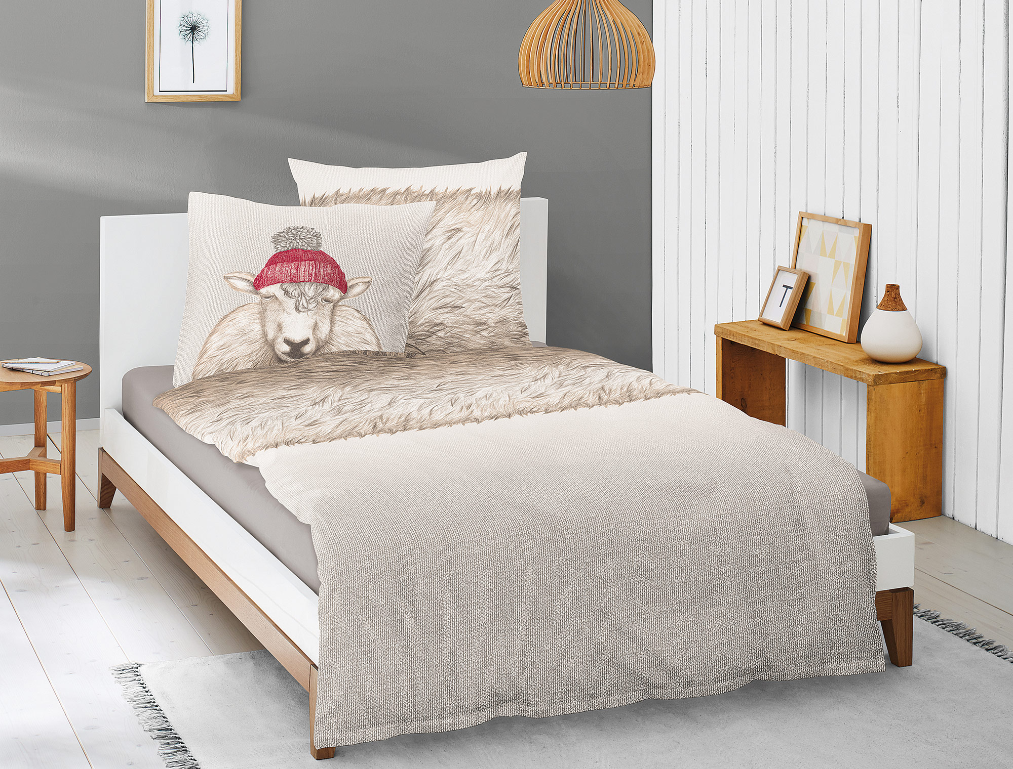 Irisette Feinbiberbettwäsche Koala 8139 | 11 grau