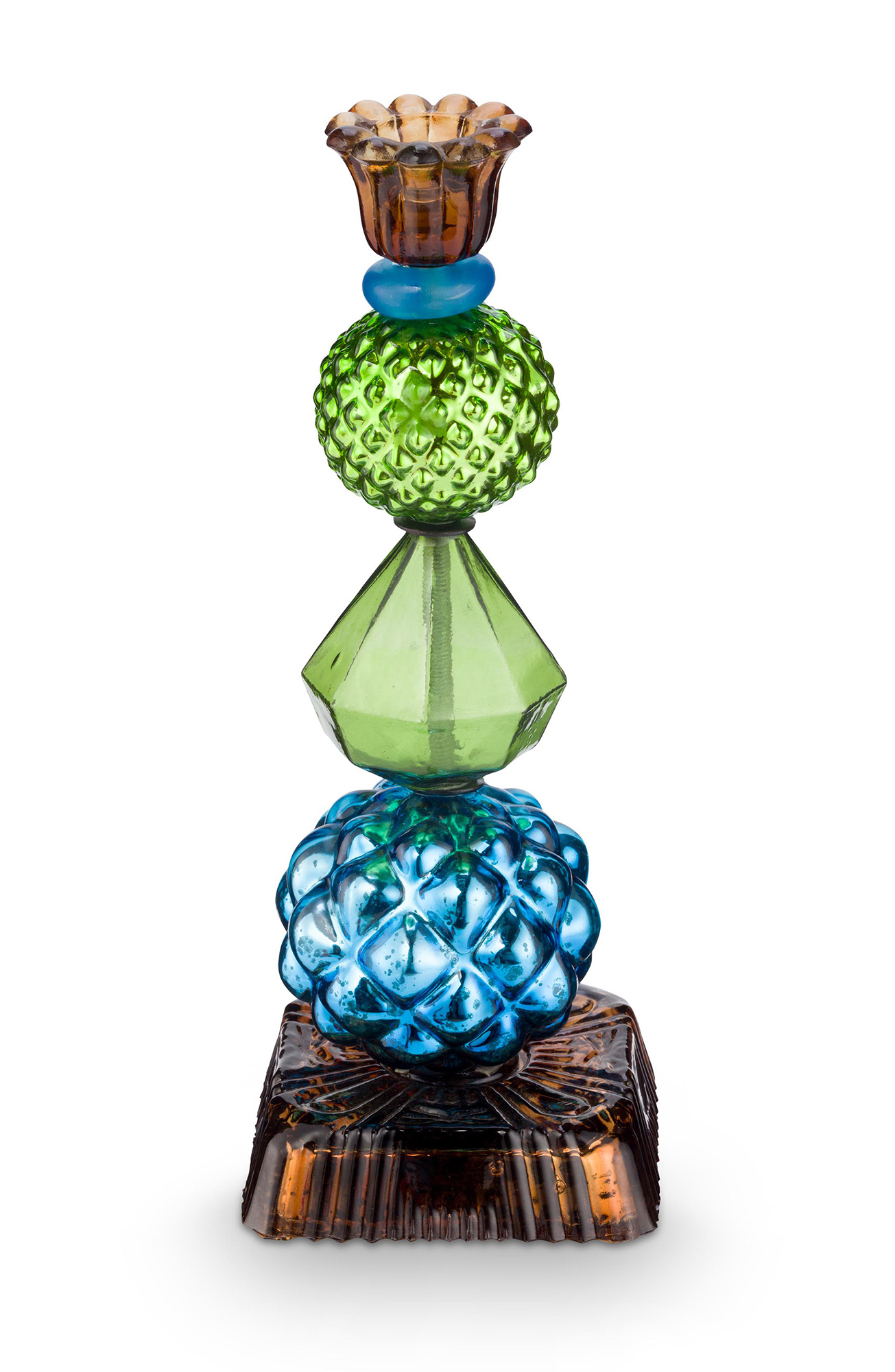 Pip Studio Kerzenhalter Glas Love Birds | blau-grün