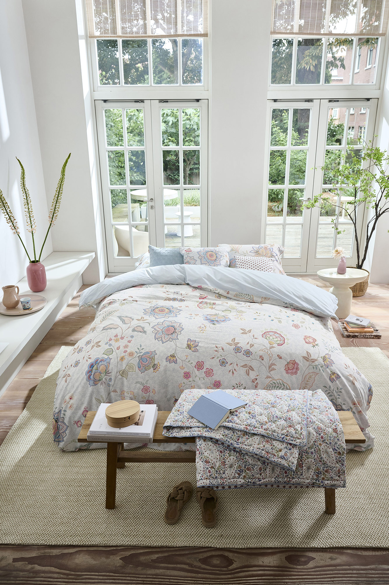 Pip Studio Perkalbettwäsche Mumbai Morning | Hellblau