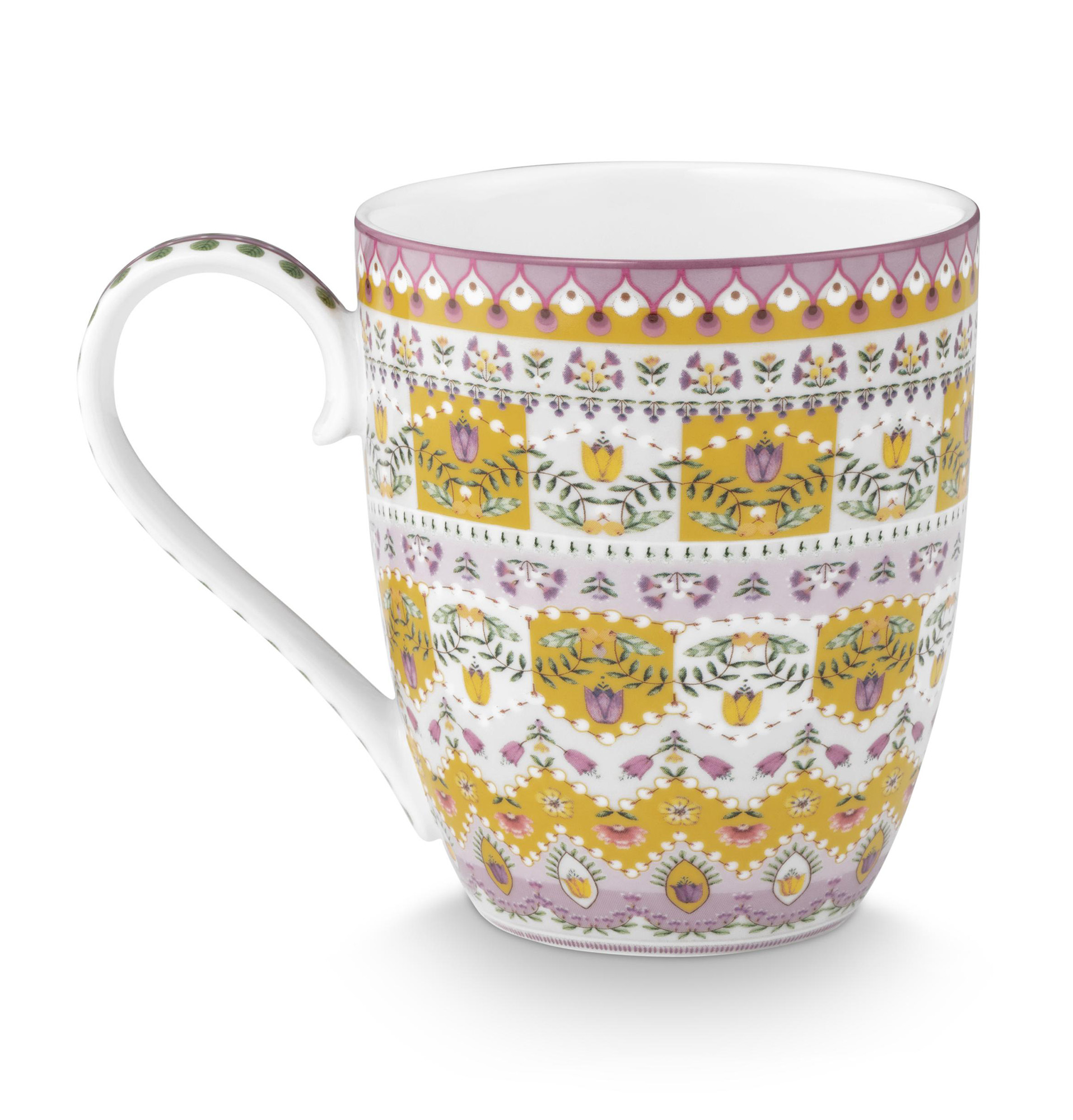 Pip Studio 4 Tassen XL Lily & Lotus | Yellow