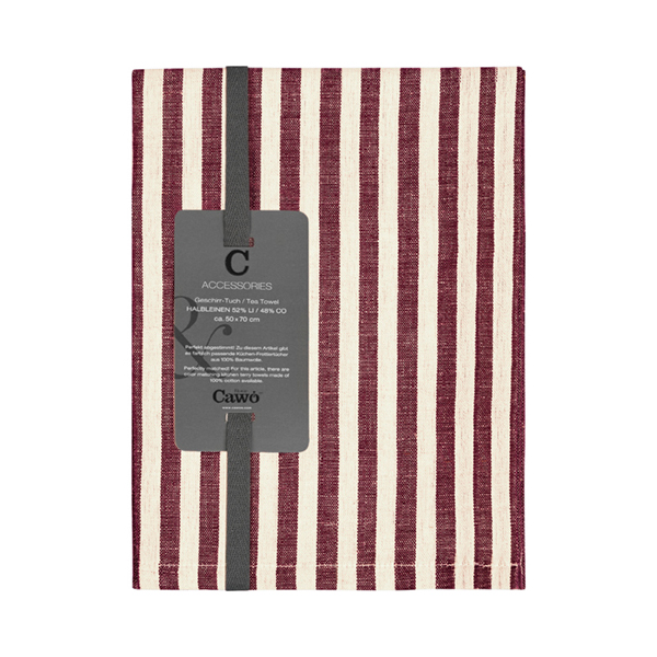 Cawö Geschirrtuch Linen Classics 537 | 83 burgund