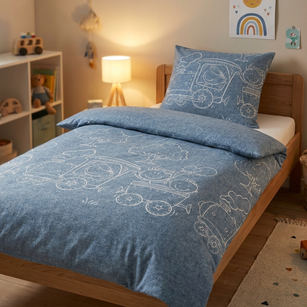 Biberna Kinderbettwäsche Flanell 0840521 | 256 Blau