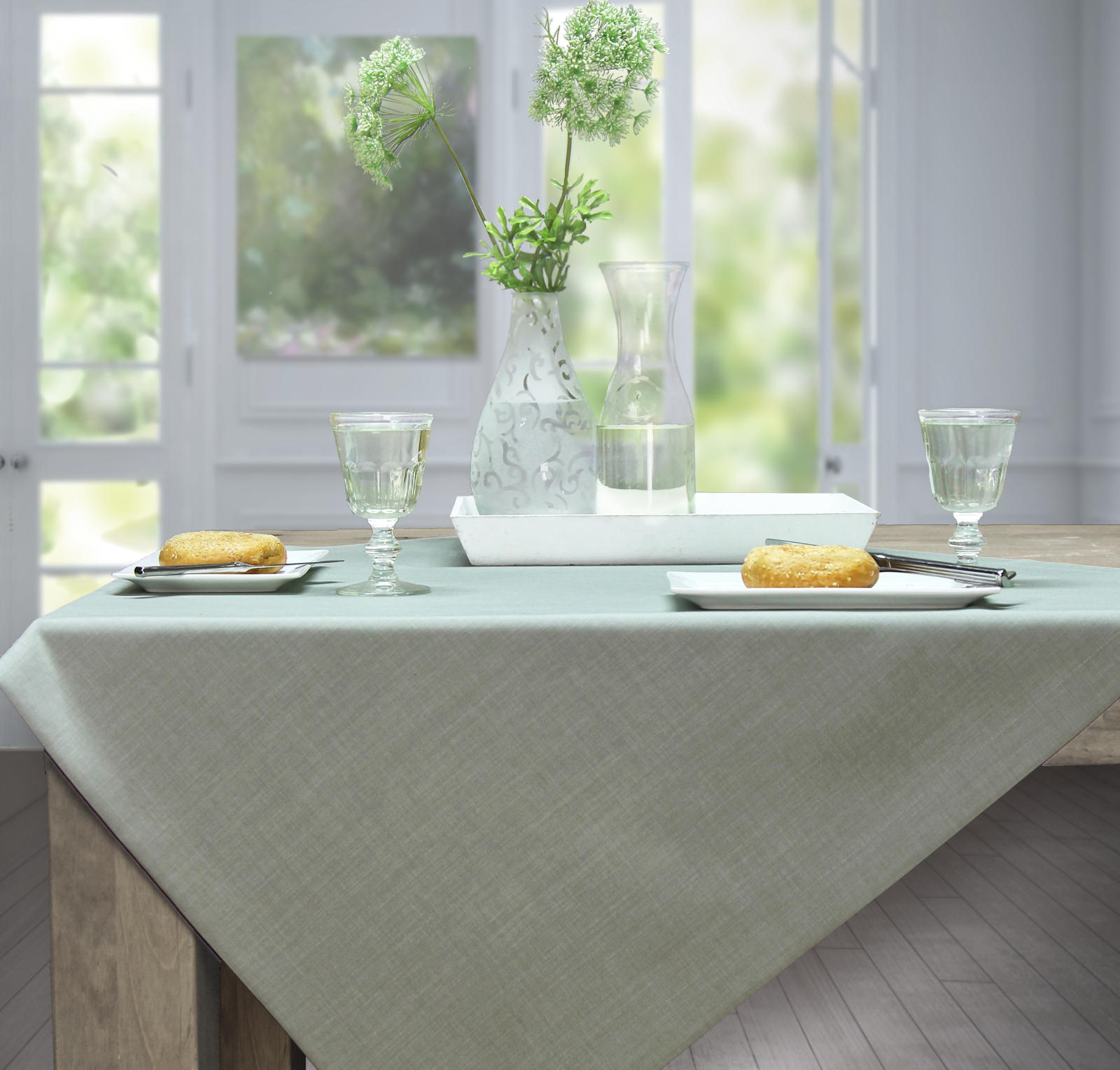 Sander Tischdecke Loft | 78 fog green