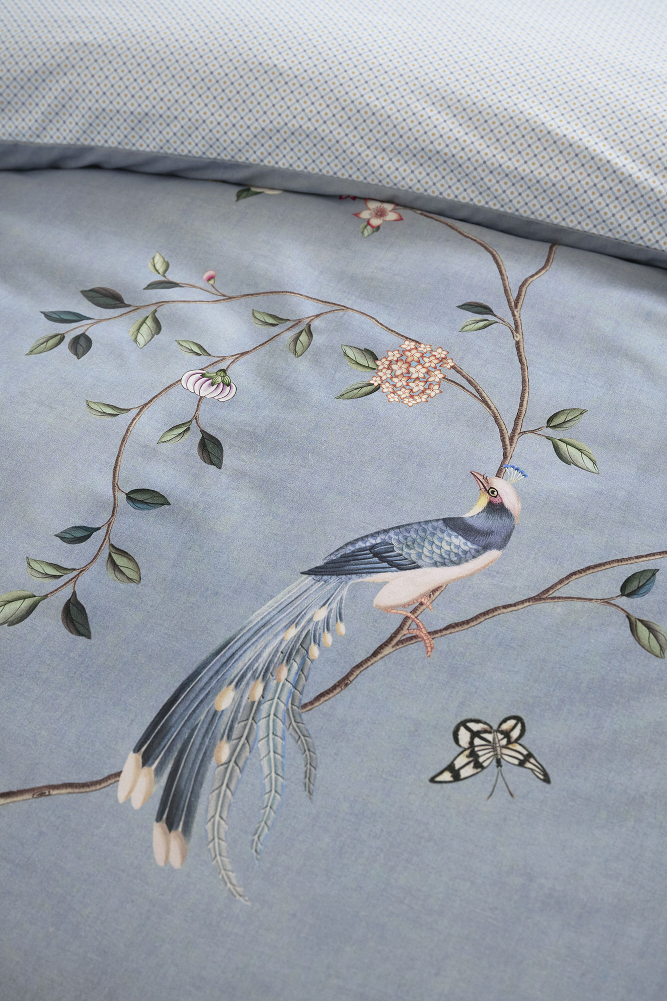 Pip Studio Perkalbettwäsche Bamboo Blossom | Hellblau