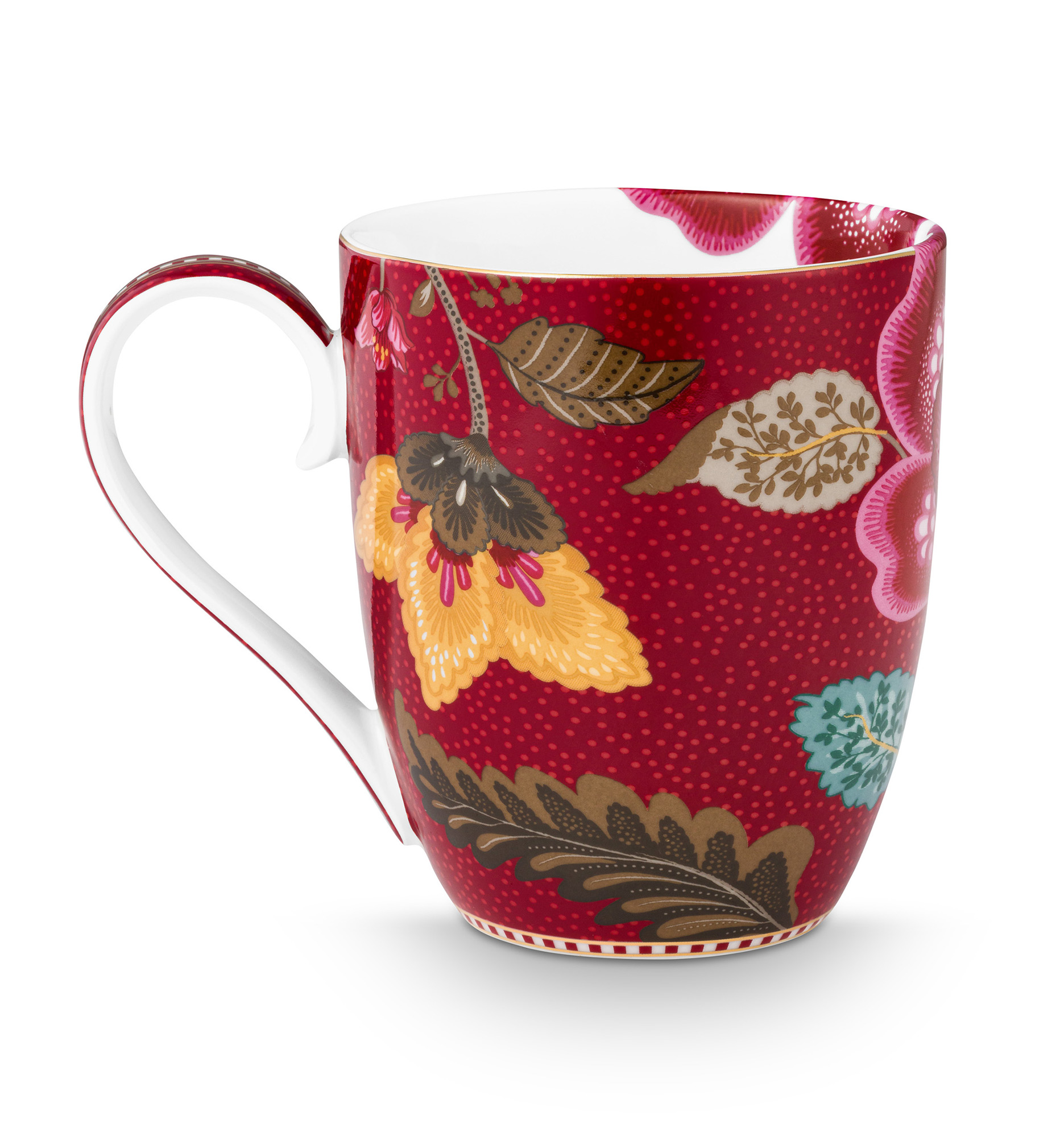 Pip Studio Becher XL Blooming Tales | Dark Red