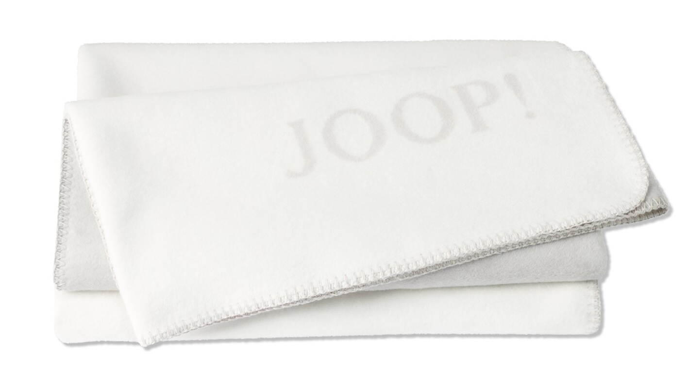 JOOP! Plaid / Wohndecke UNI-Doubleface | Natur-Taupe