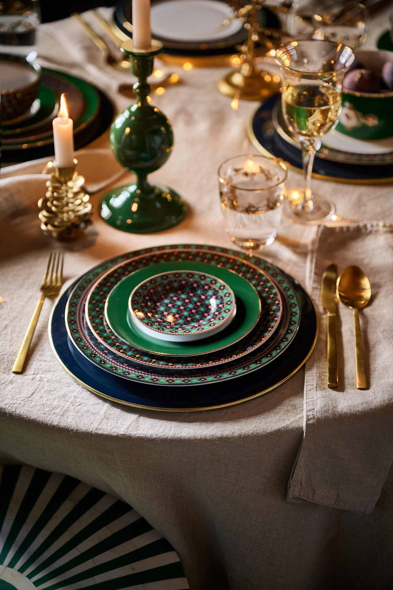 Pip Studio Untertasse Berry Blues | grün