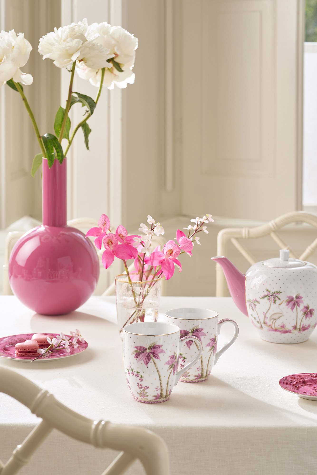 Pip Studio 2er Set Tassen gross Jolie | gold pink