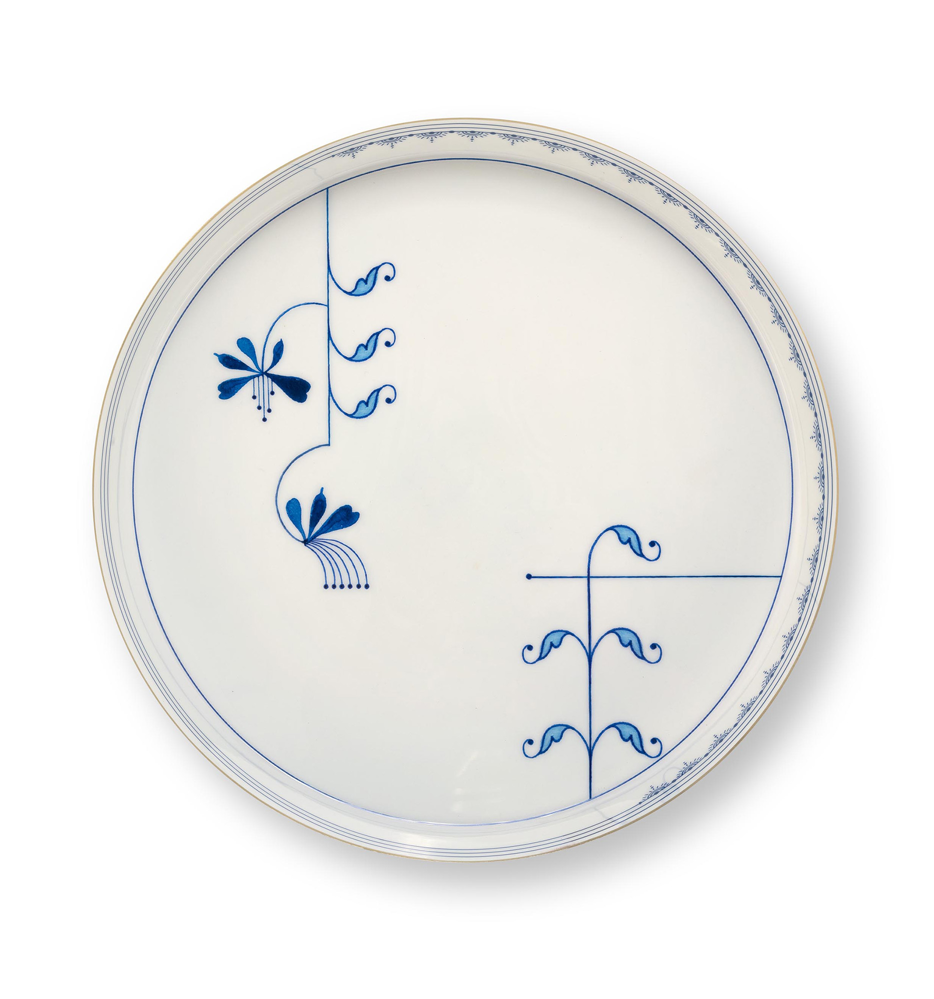 Pip Studio Tablett Metall Pip & The Blue Bird | blau