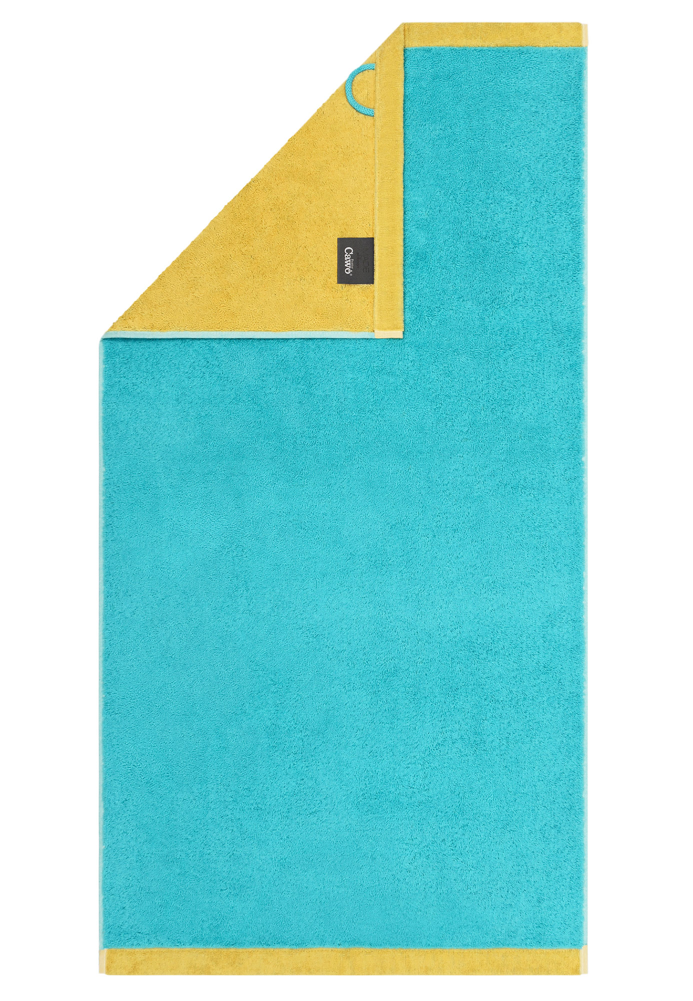 Cawö Handtuch Lifestyle Splash 7071 | 15 türkis/apricot