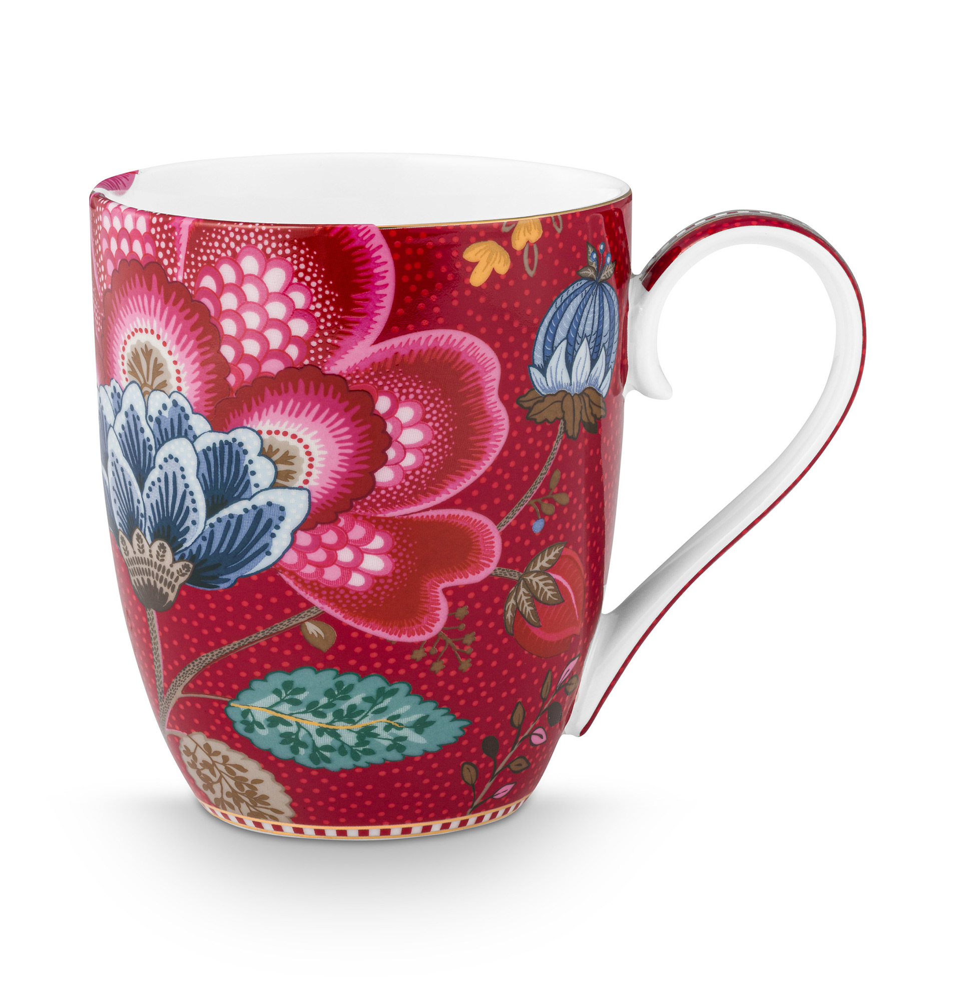 Pip Studio 2er Set Becher XL Blooming Tales | Dark Red