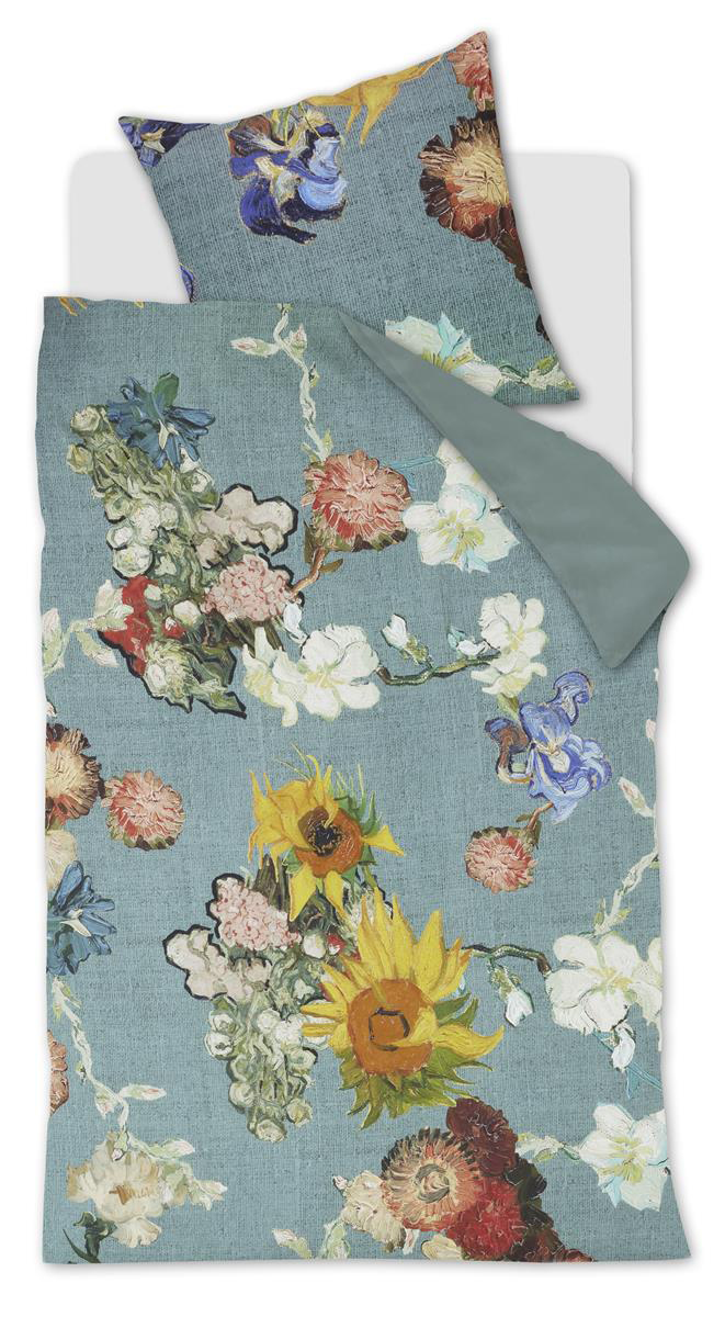 Beddinghouse Satin-Bettwäsche Partout des Fleurs | Grün