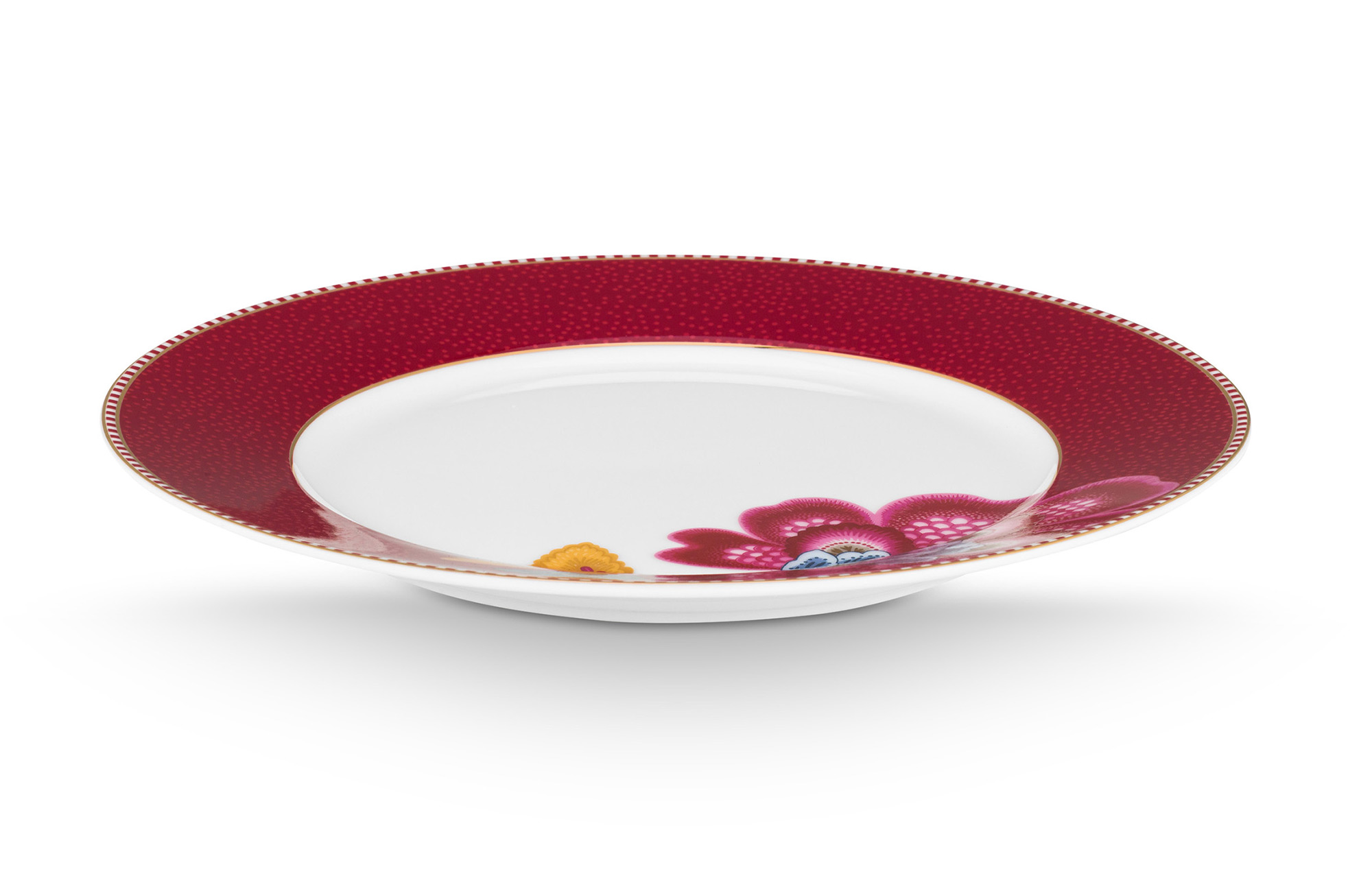 Pip Studio Frühstücksteller Blooming Tales | Dark Red