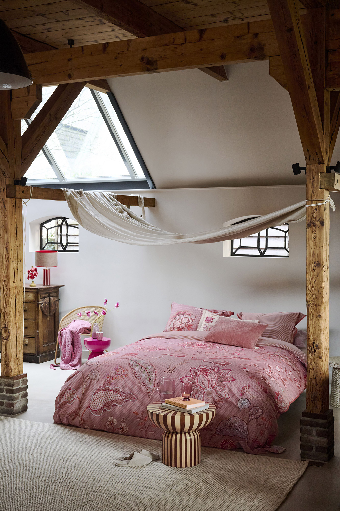 Pip Studio Perkalbettwäsche Mumbai Night | Rosa