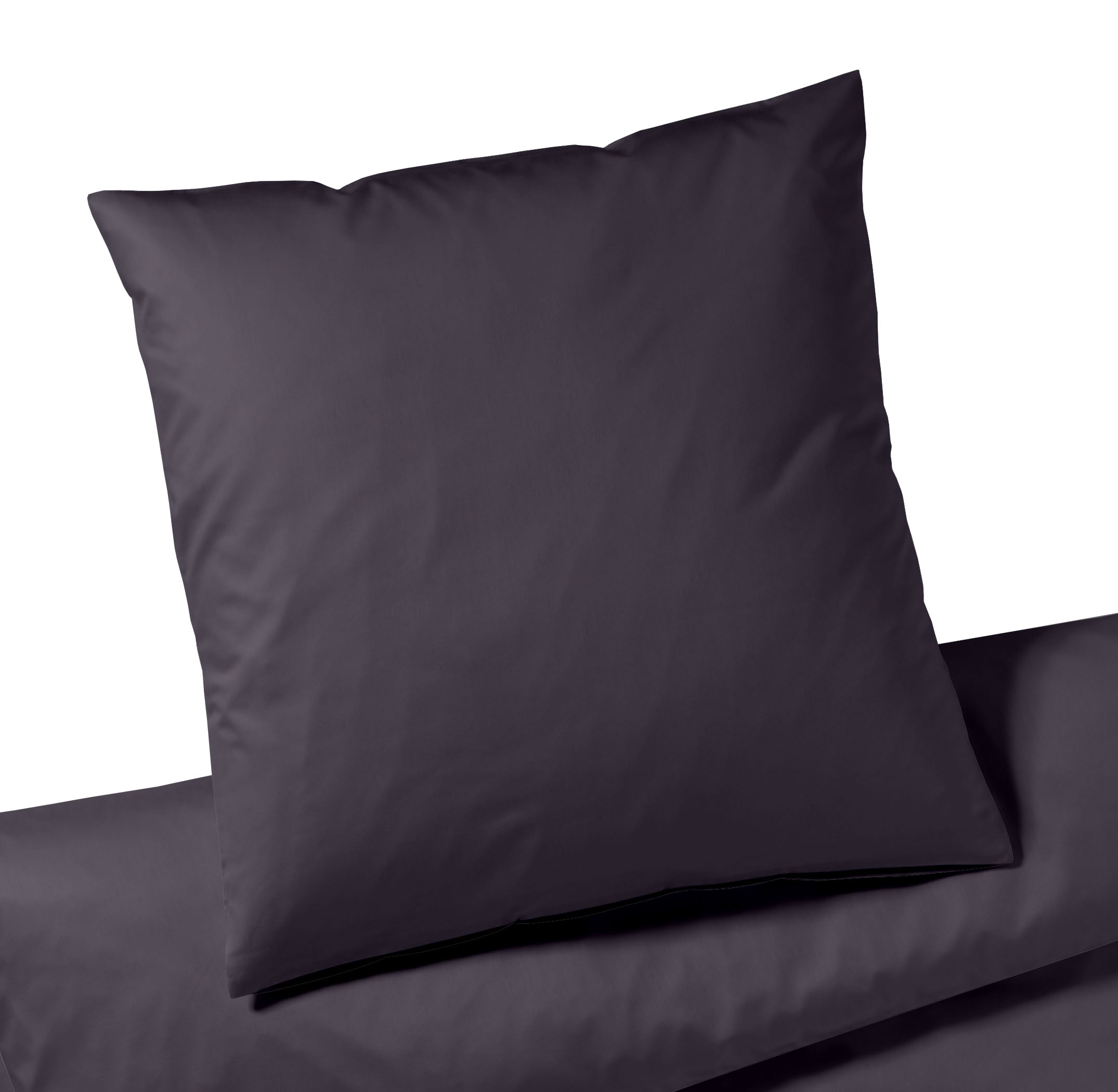 Elegante Mako Satin Kissenhülle  | 93 anthrazit