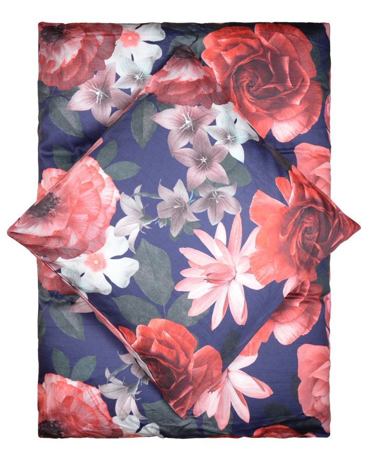 Living Dreams Satin-Bettwäsche | 600 denim/blush