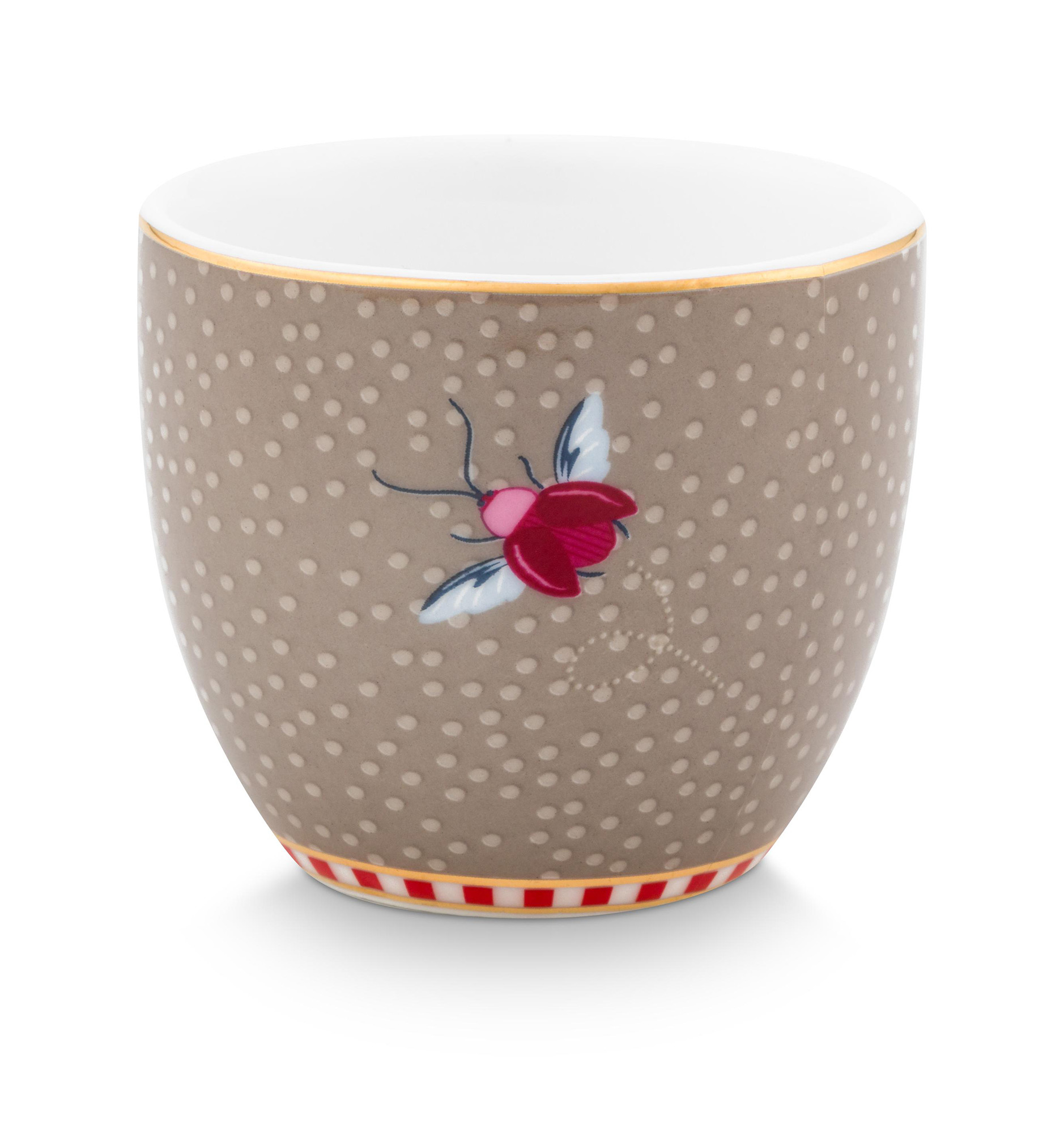 Pip Studio 4er Set Eierbecher Blooming Tales | Fantasy Khaki