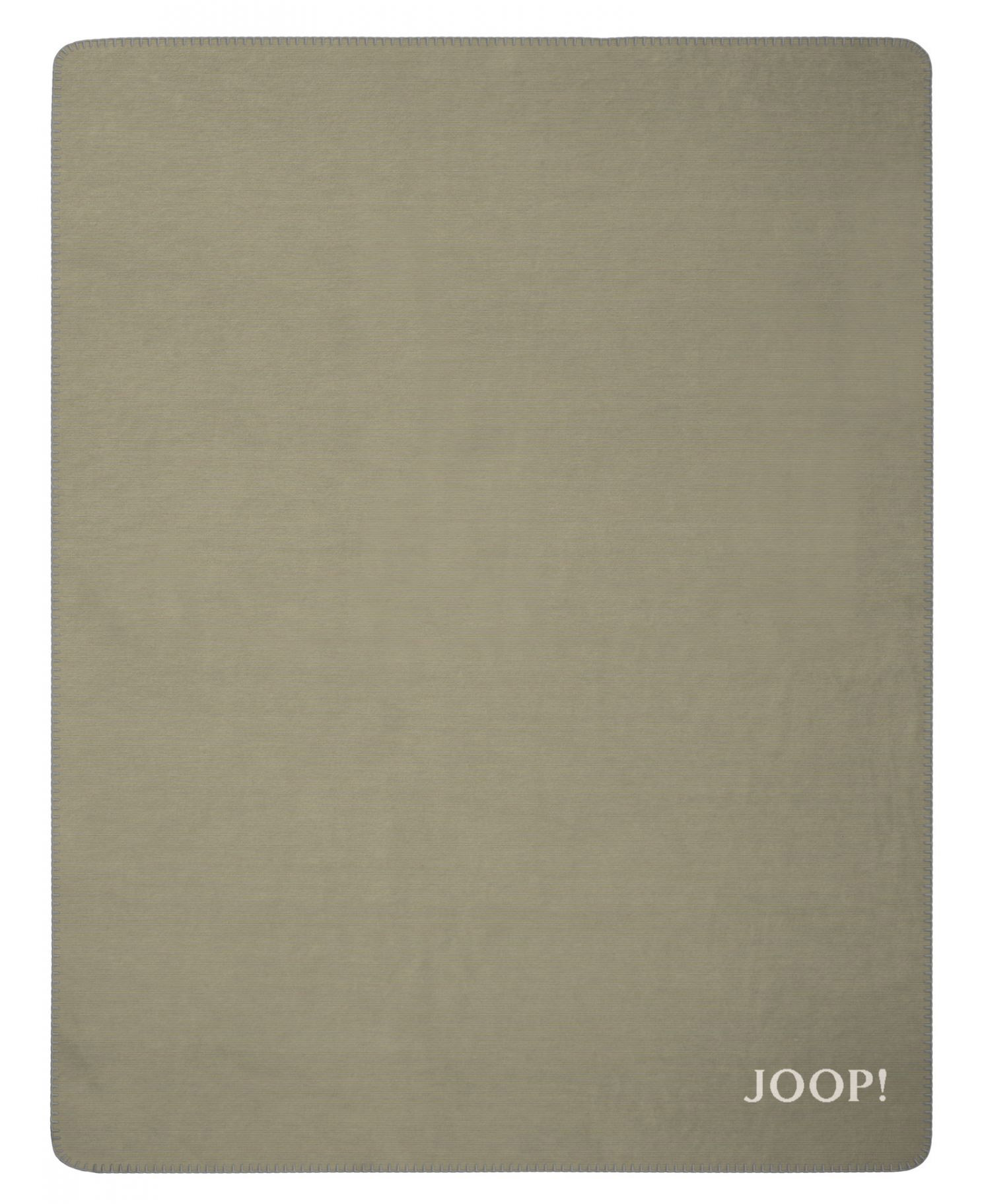 JOOP! Plaid / Wohndecke MELANGE DOUBLEFACE | Oliv-Natur
