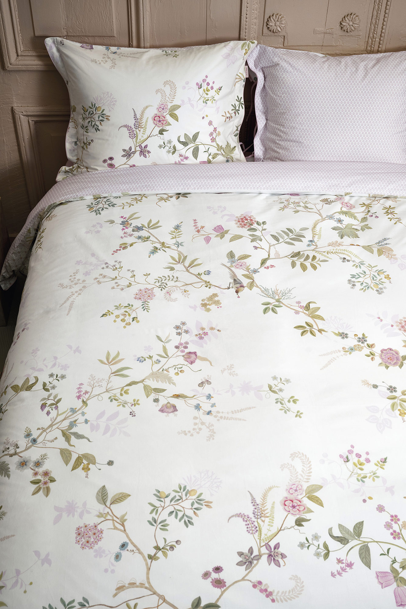 Pip Studio Perkalbettwäsche Bustani | White