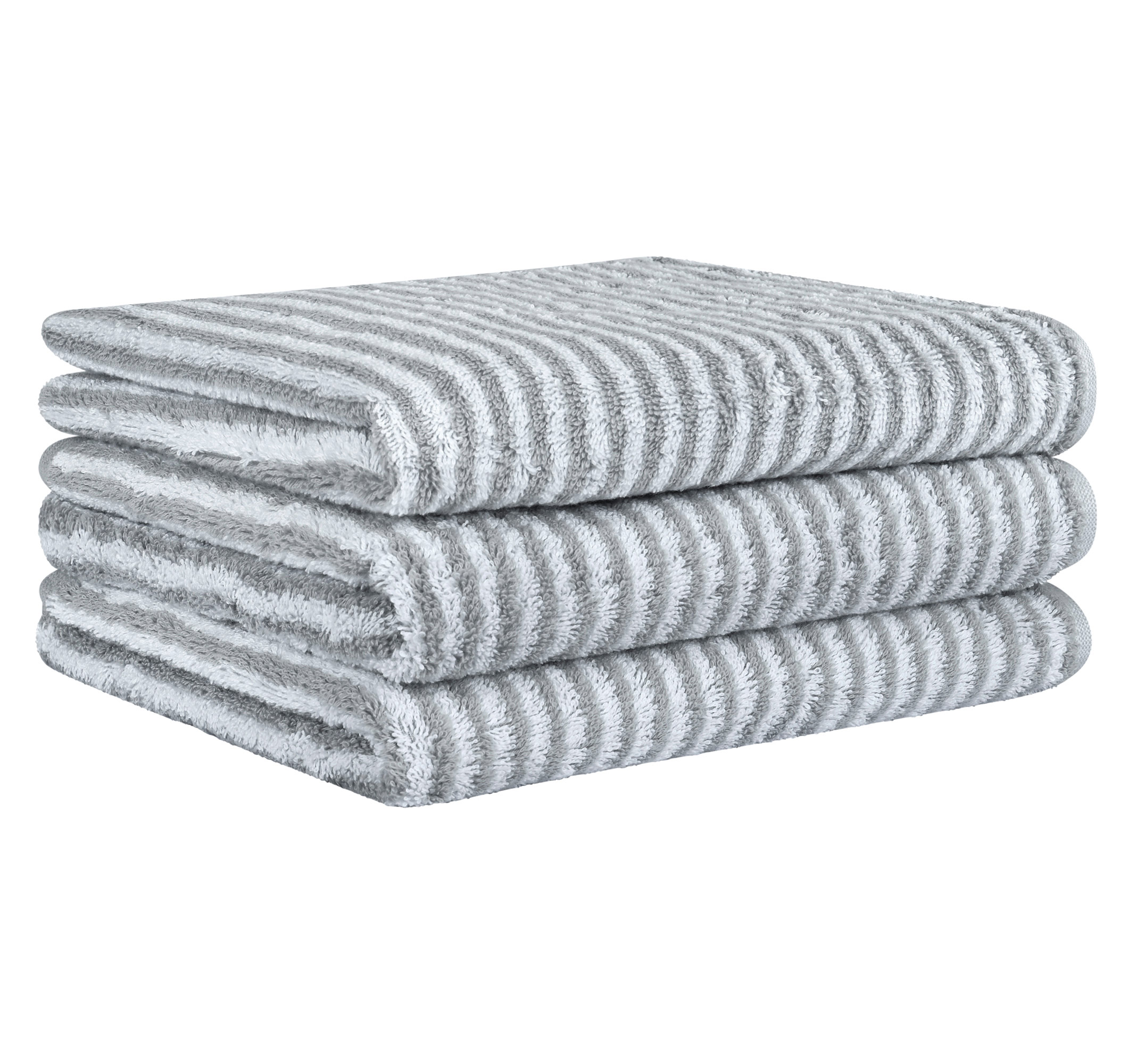 Cawö Handtuch Luxury Home Two-Tone Stripe 480 | 76 platin