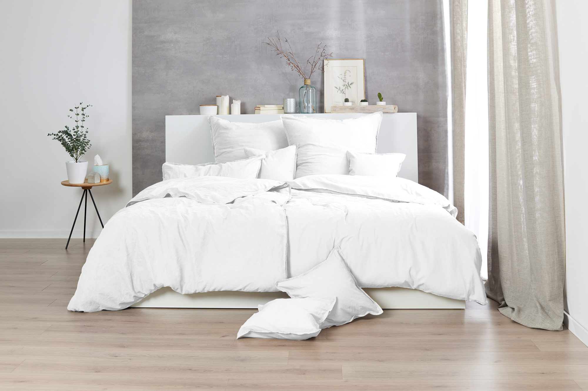 Thomas Renforce-Bettwäsche Stonewashed  | 000 weiß