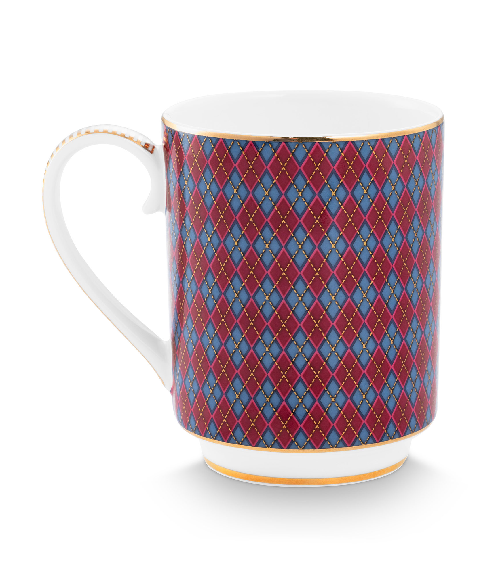 Pip Studio Becher gross Deerest Darling | Pink-Blue