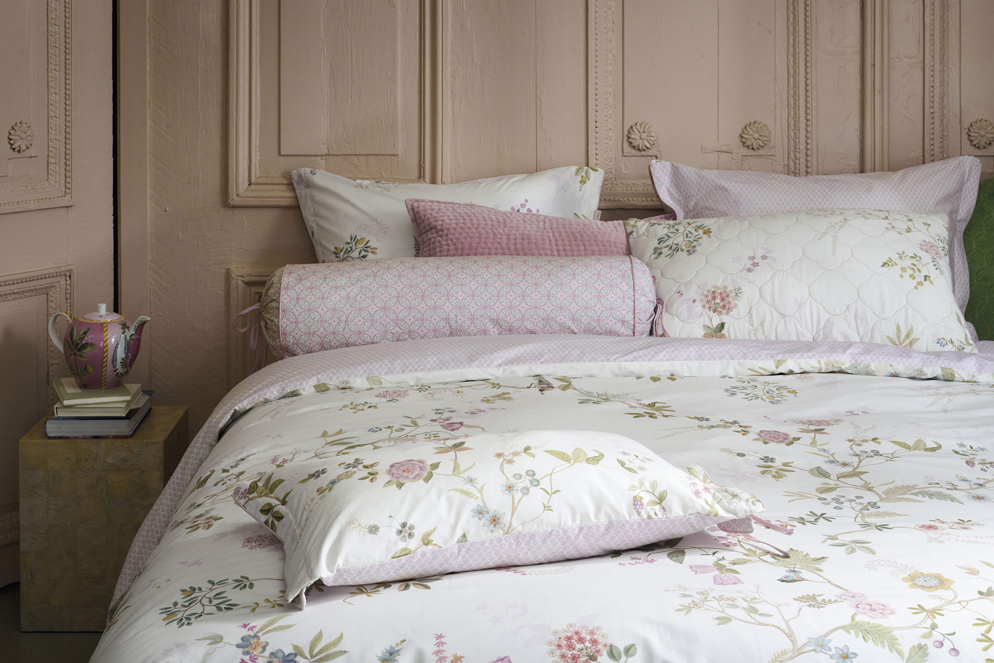 Pip Studio Perkalbettwäsche Bustani | White