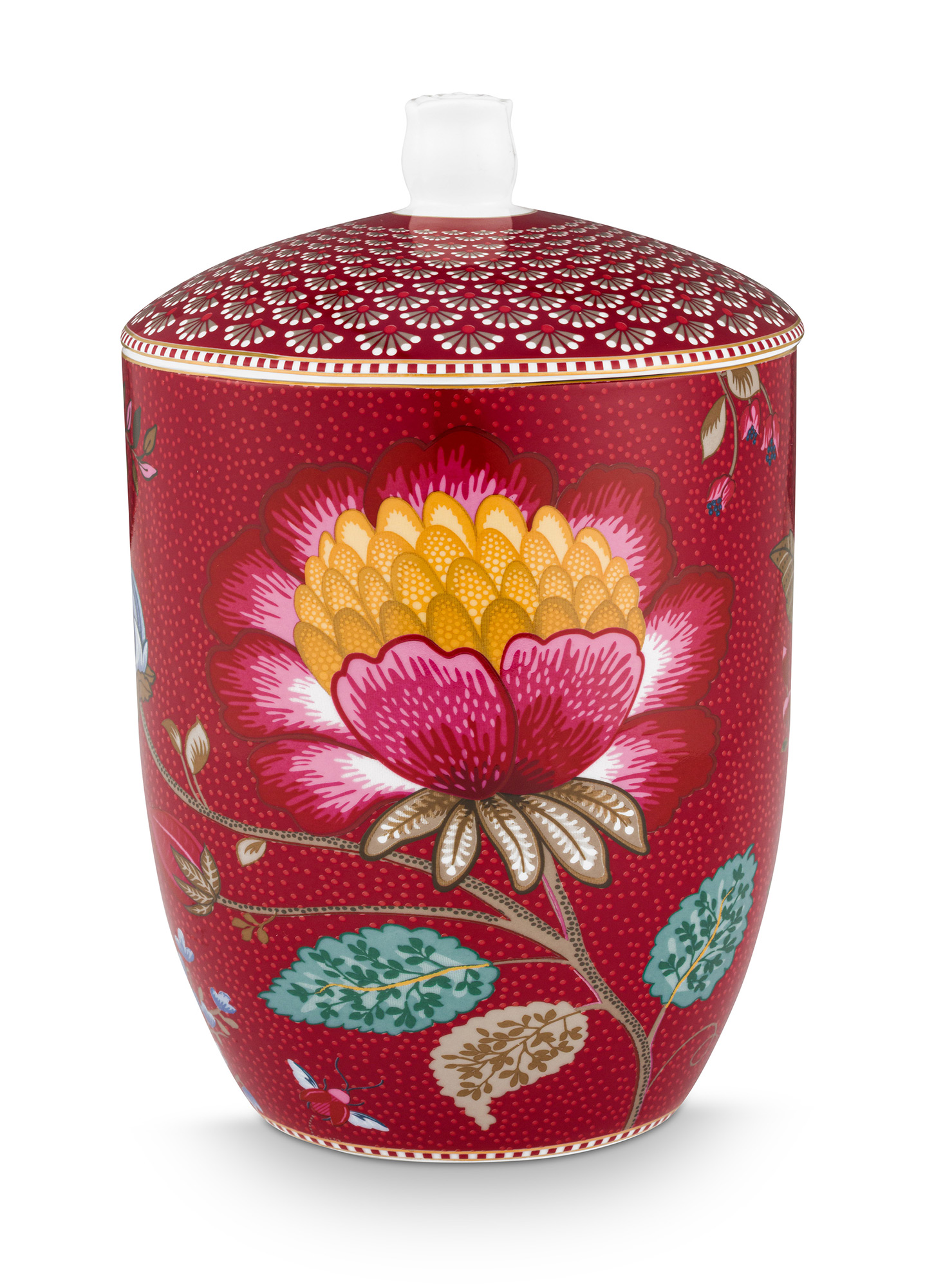 Pip Studio Vorratsdose Blooming Tales | Dark Red