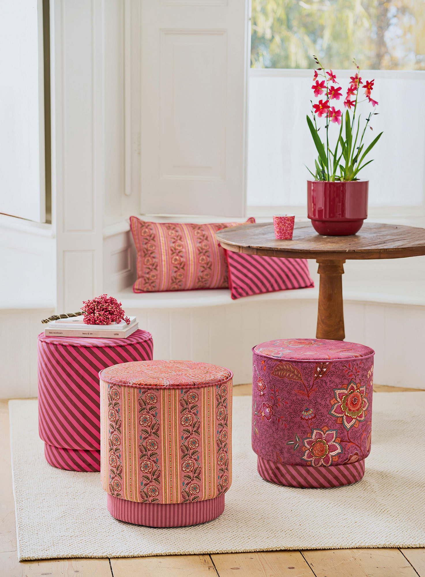 Pip Studio Pouf Sitzpouf Rosa Rani | pink