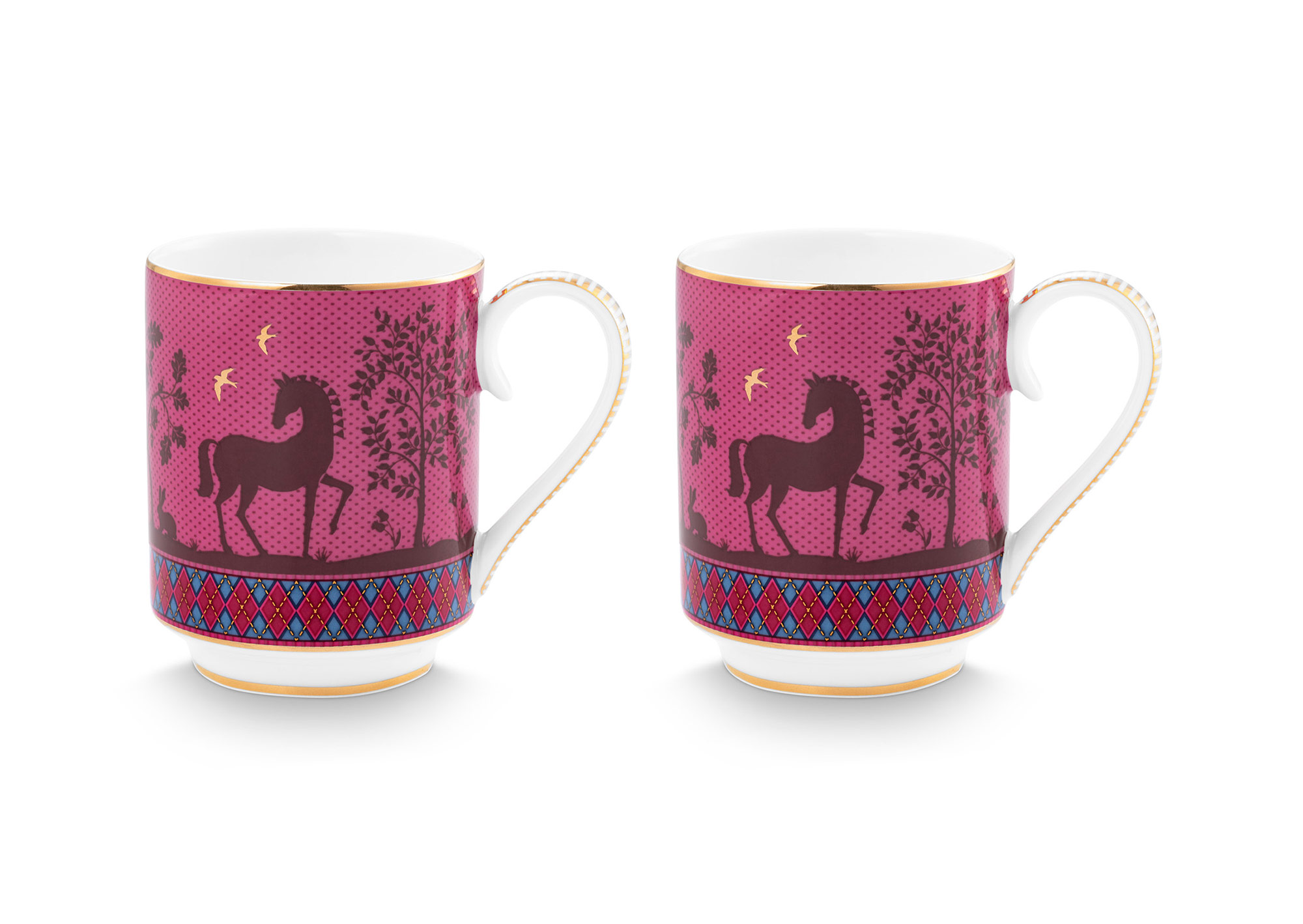 Pip Studio 2er Set Becher klein Deerest Darling | Pink