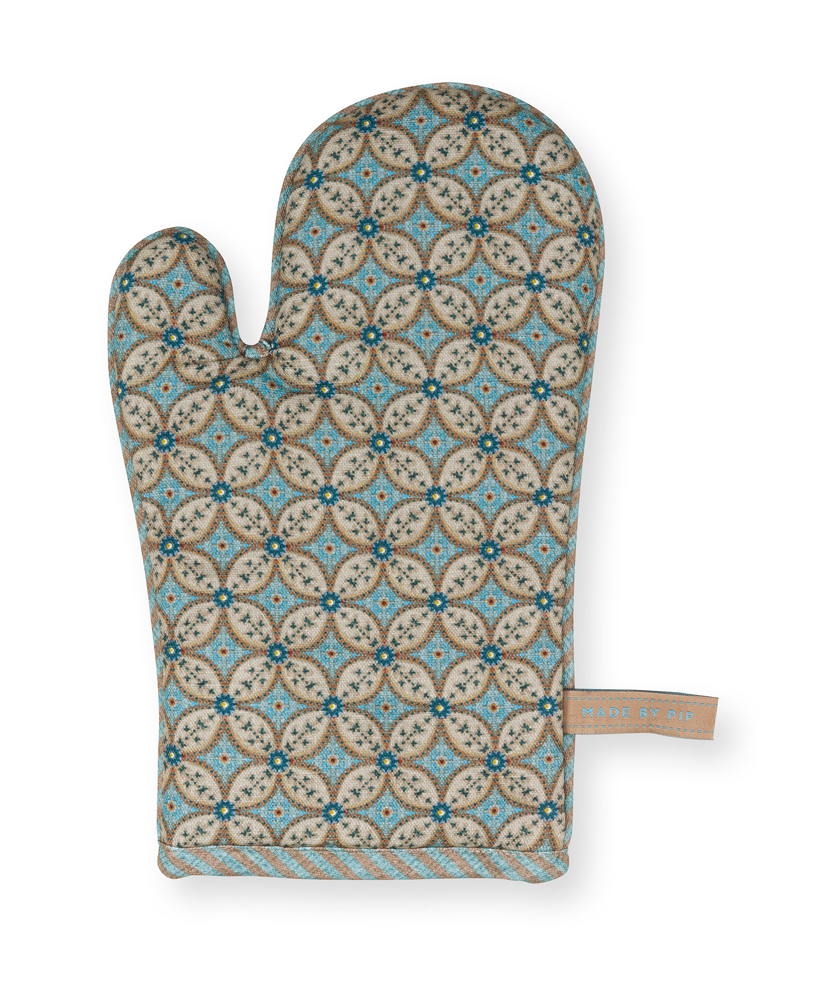 Pip Studio Topfhanschuh Blooming Tales | Khaki-Blue