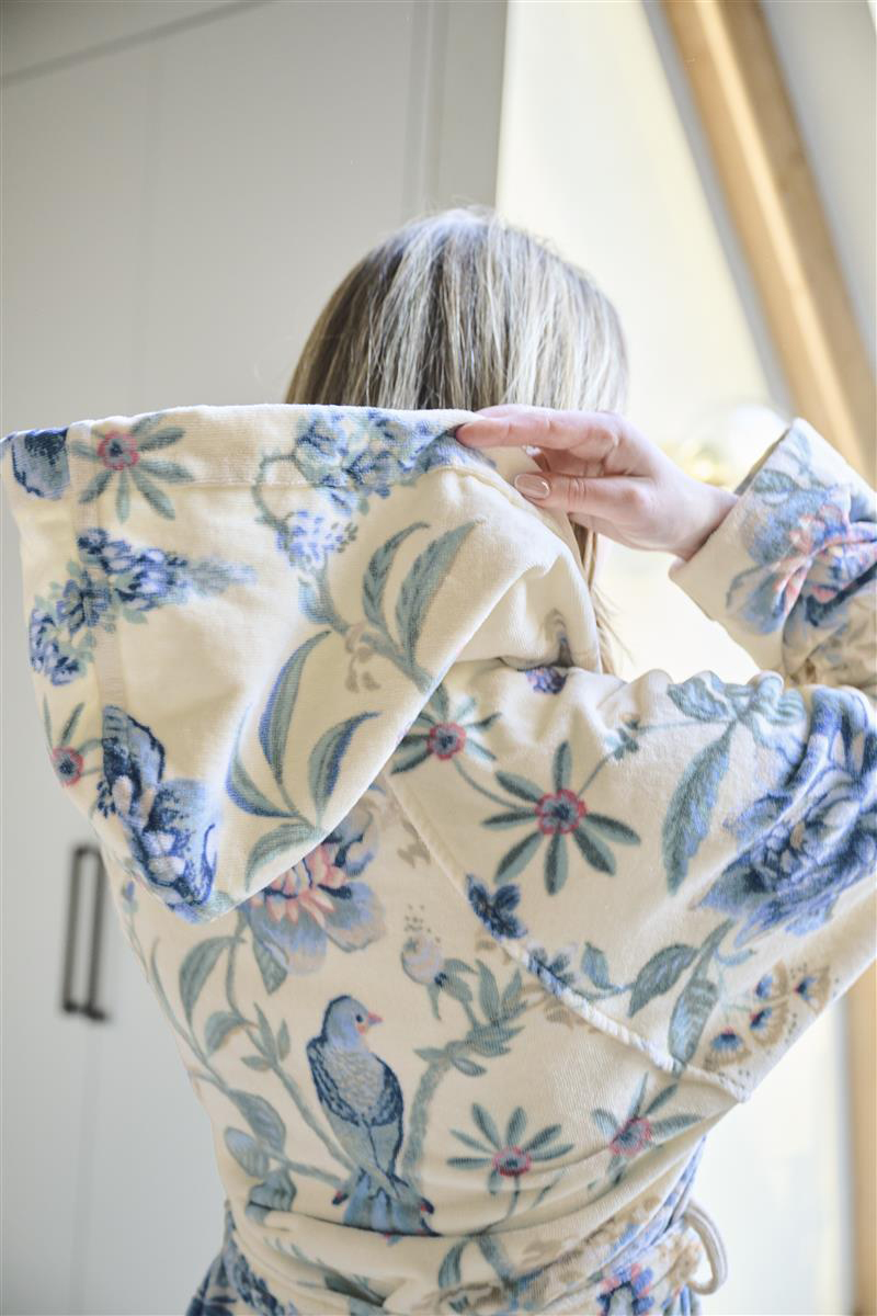 Pip Studio Bademantel Secret Garden | Weissblau