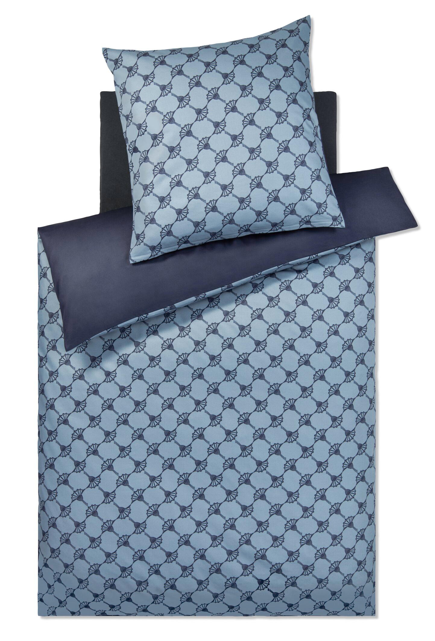 JOOP! Satin Bettwäsche Cornflower Double 4083 | 23 Deep Ocea