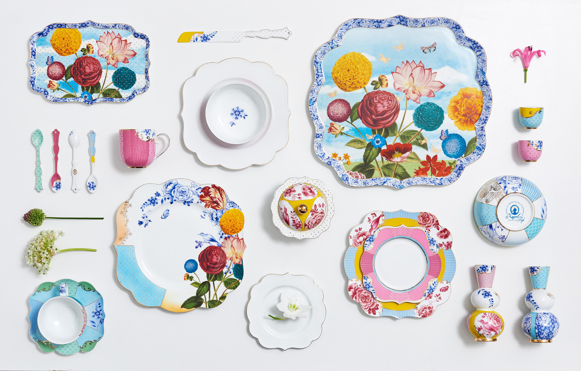 Pip Studio 3er Set Tasse klein Royal | Flowers