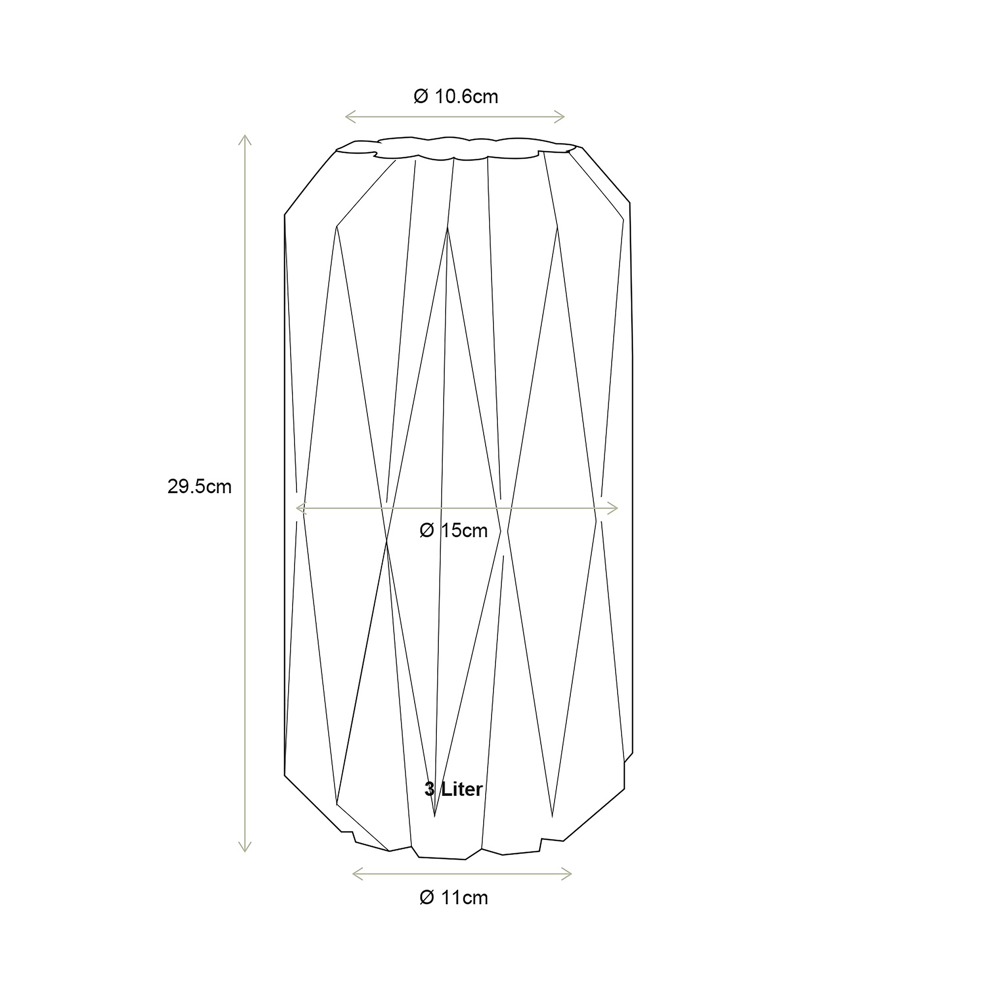 vtwonen Porzellan-Vase Print | Diamant