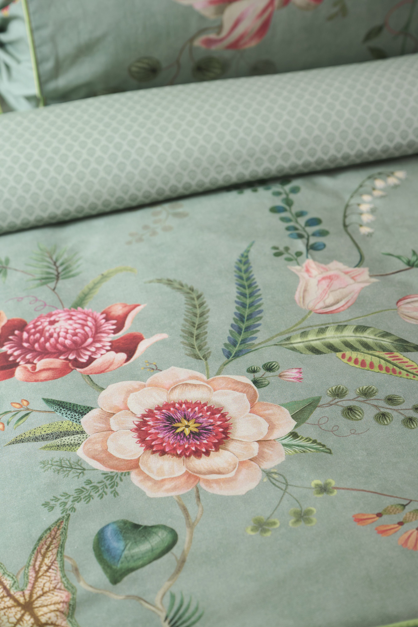 Pip Studio Perkalbettwäsche Everbloom | Grün