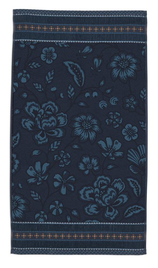 Pip Studio Handtuch Jasmin Jacquard | Dunkelblau