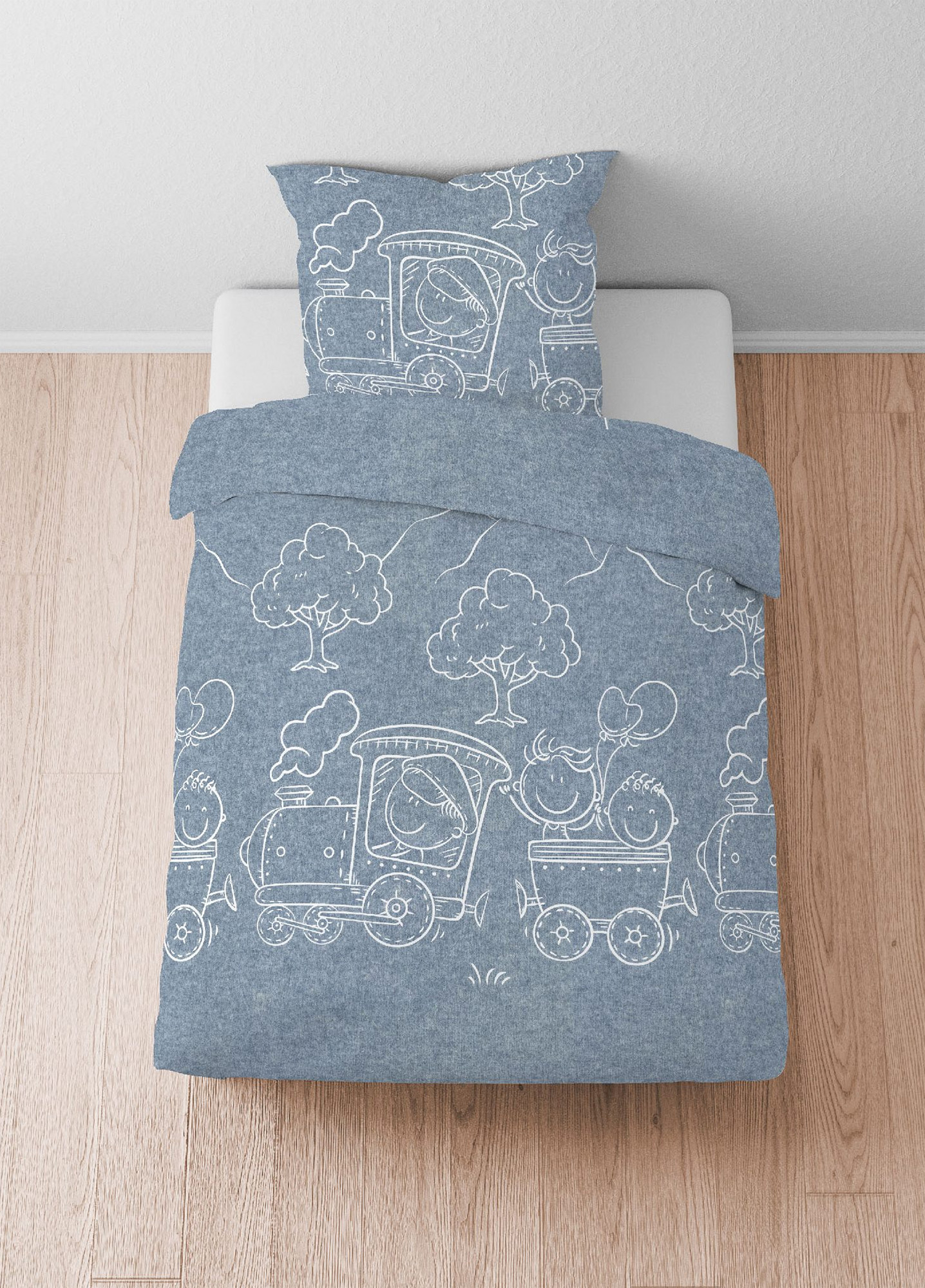 Biberna Kinderbettwäsche Flanell 0840521 | 256 Blau