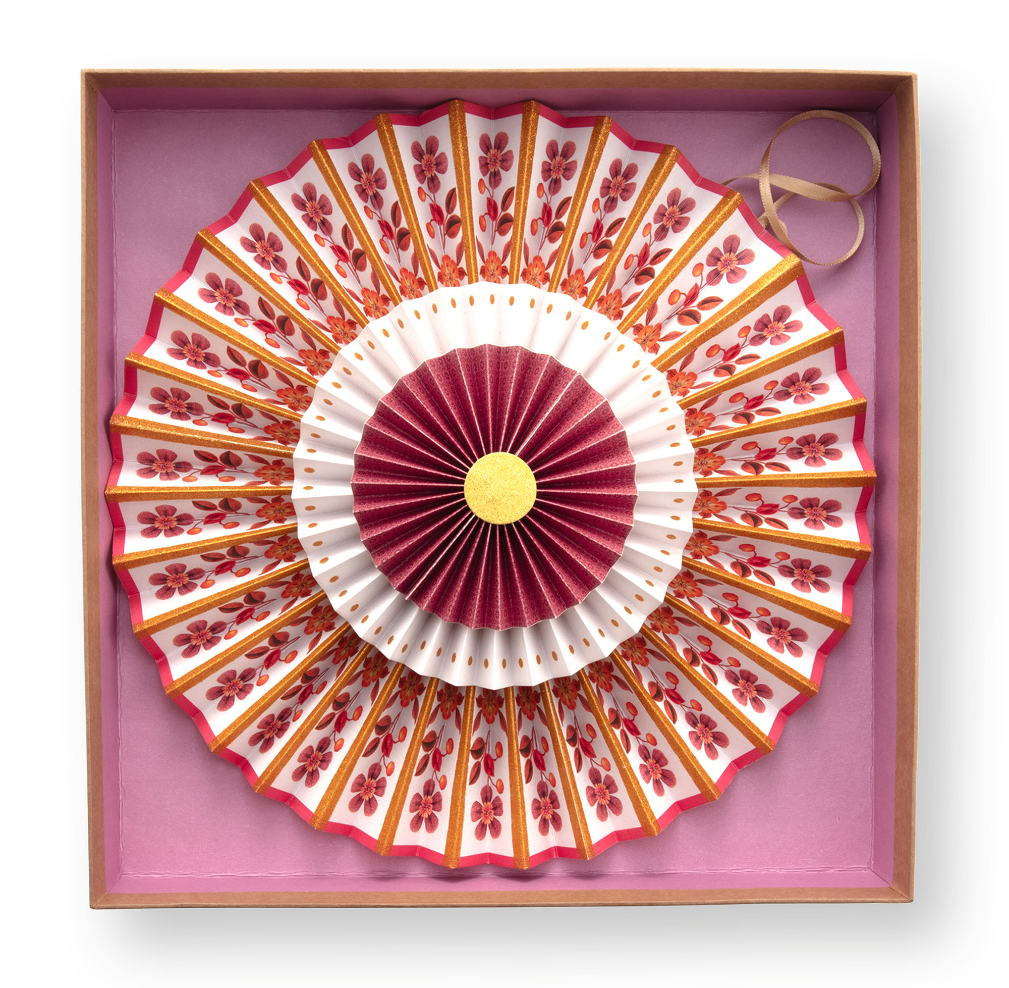 Pip Studio Papier Rosette Papierfächer  | Red