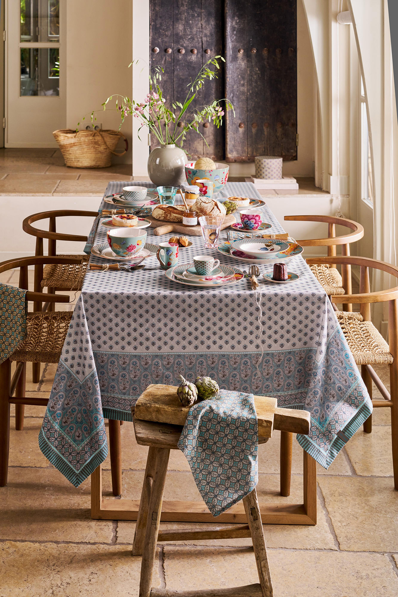 Pip Studio Frühstücksteller Blooming Tales | Khaki