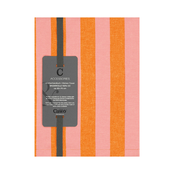 Cawö Geschirrtuch Prints & Stripes 546 | 23 rosa/orange