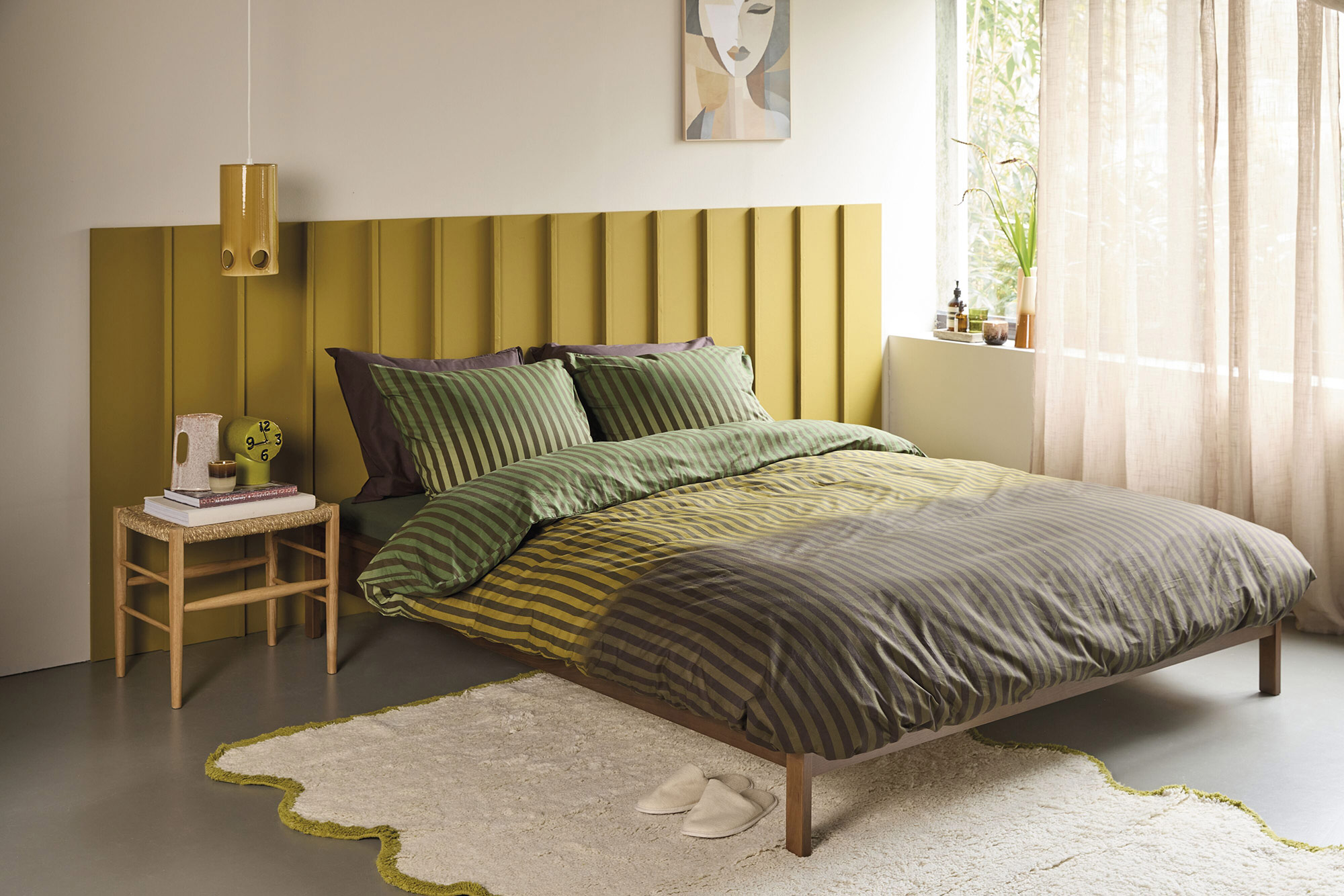 Beddinghouse Baumwoll-Bettwäsche Jonah | Grün