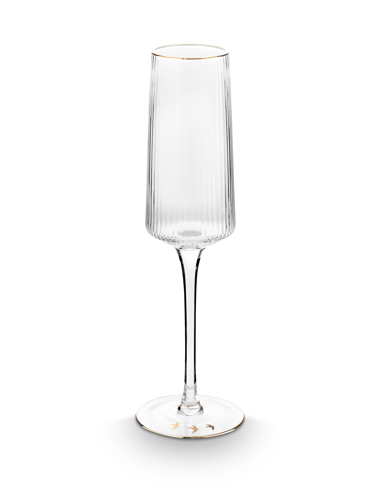 Pip Studio Sektglas Ribbed | Gold