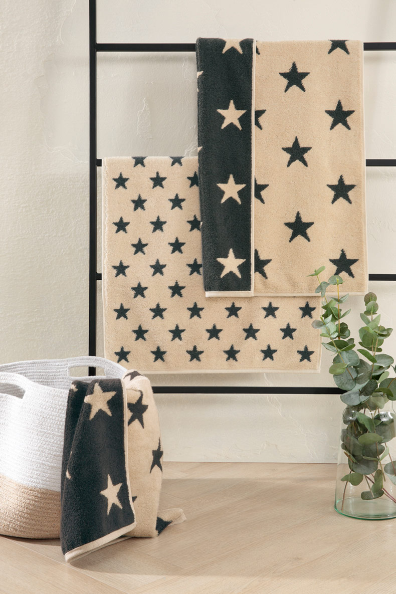 Cawö Handtuch New Stars 6261 | 37 beige/basalt