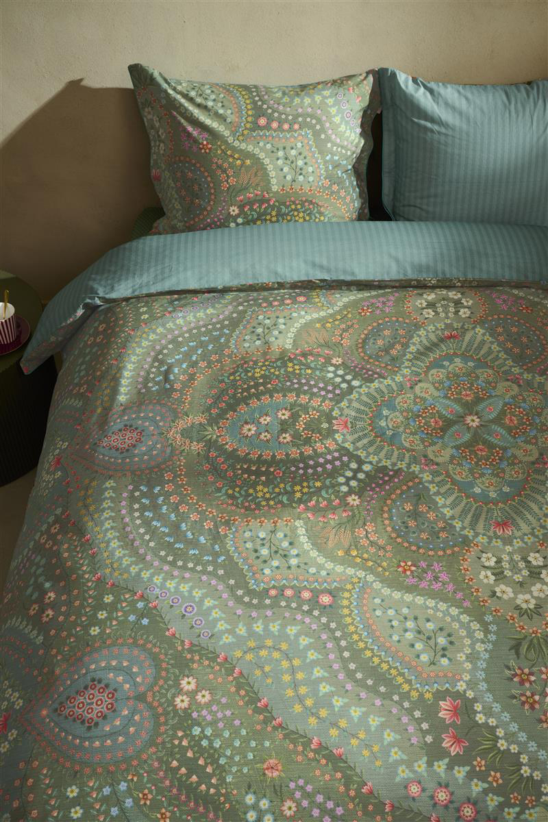 Pip Studio Perkalbettwäsche Alfombra | Grün