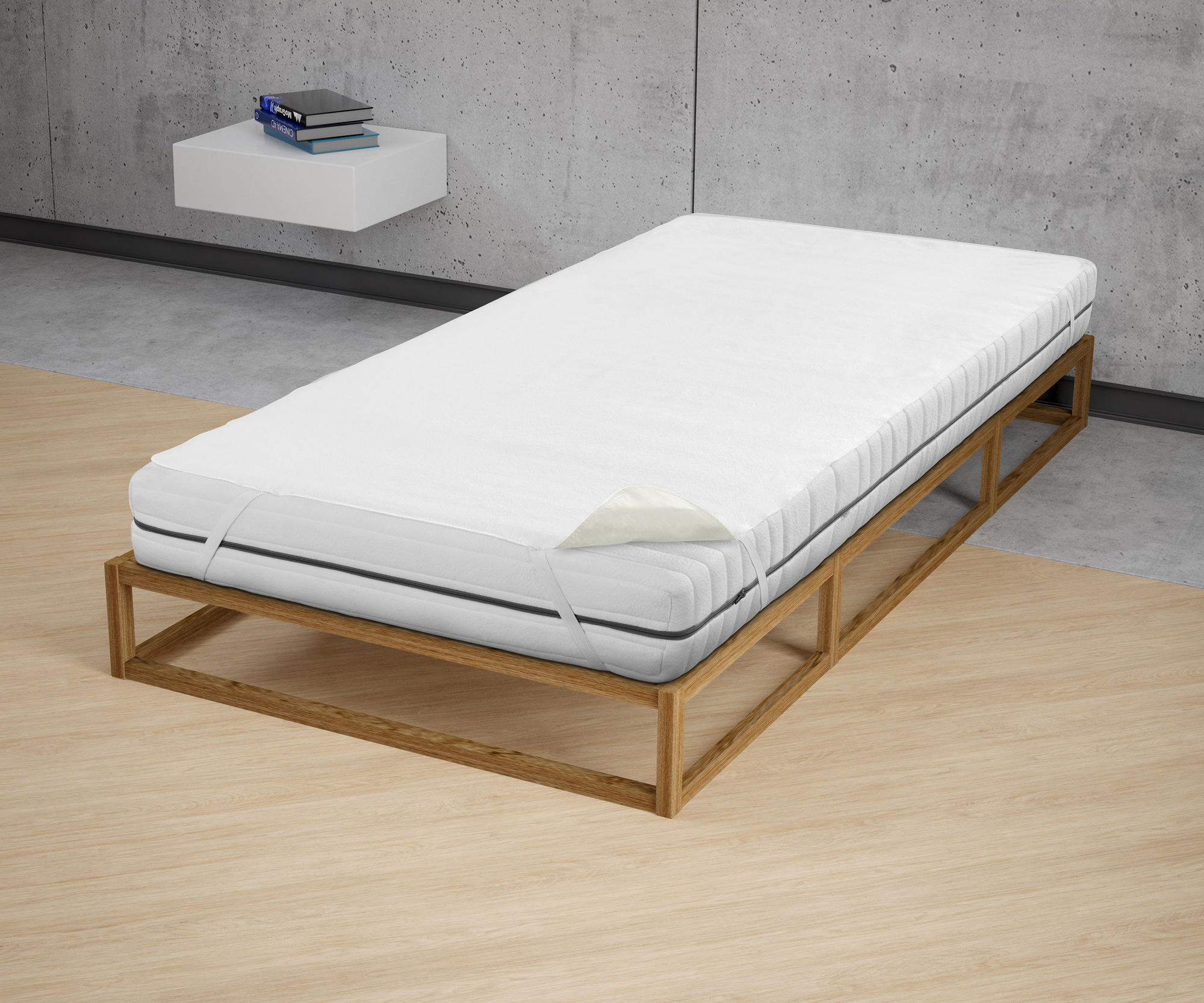 Biberna Sleep & Protect Molton-Matratzenauflage | 142 Weiss