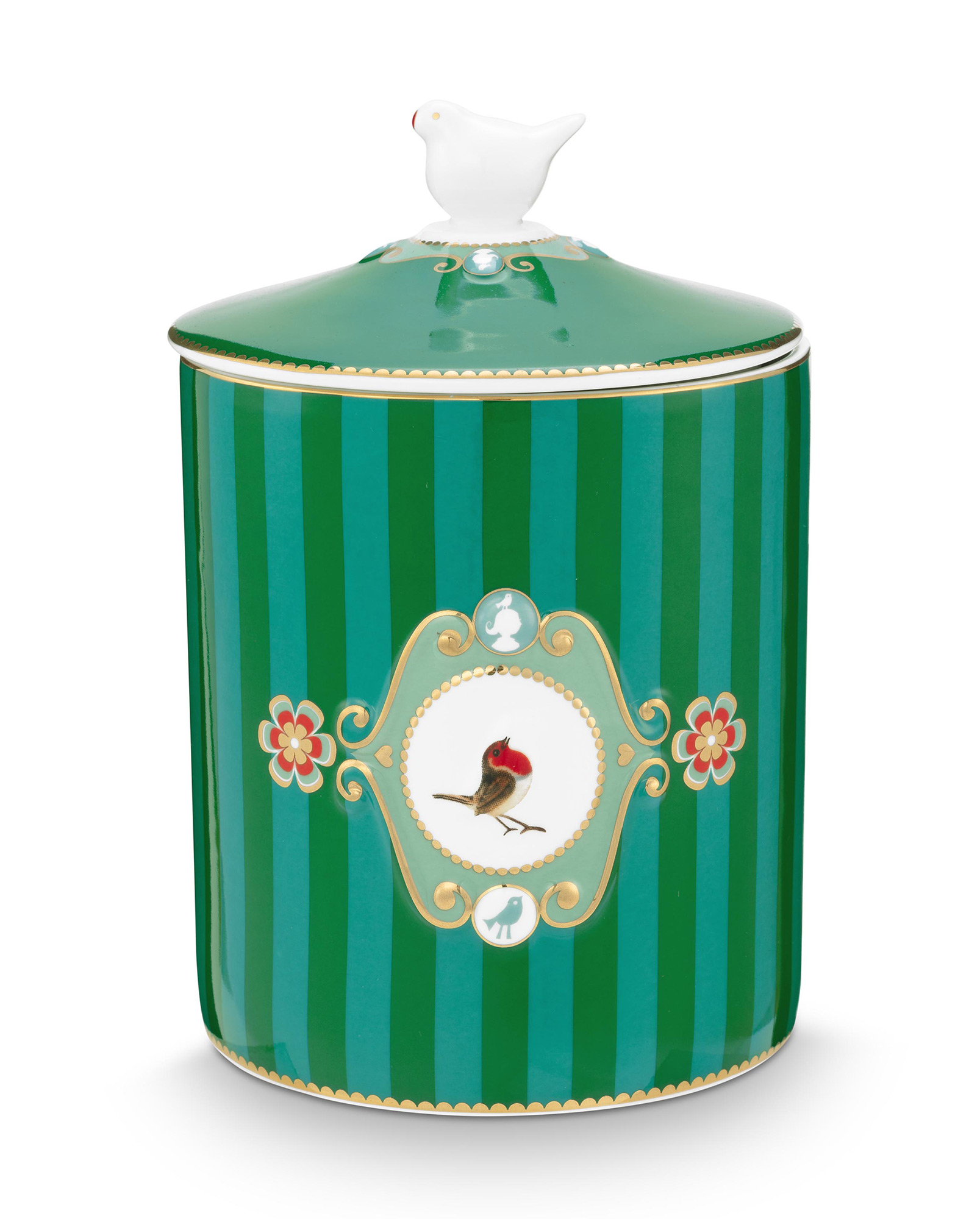 Pip Studio Vorratsdose Love Birds | Smaragdgrün