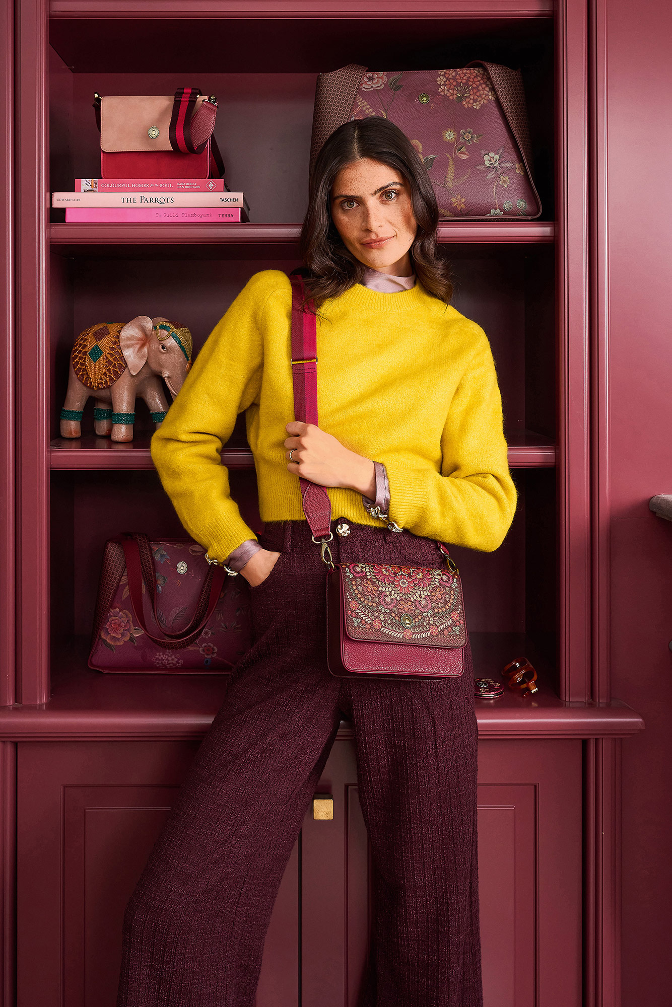 Pip Studio Umhängetasche Fenna Il Ricamo | dunkelrot
