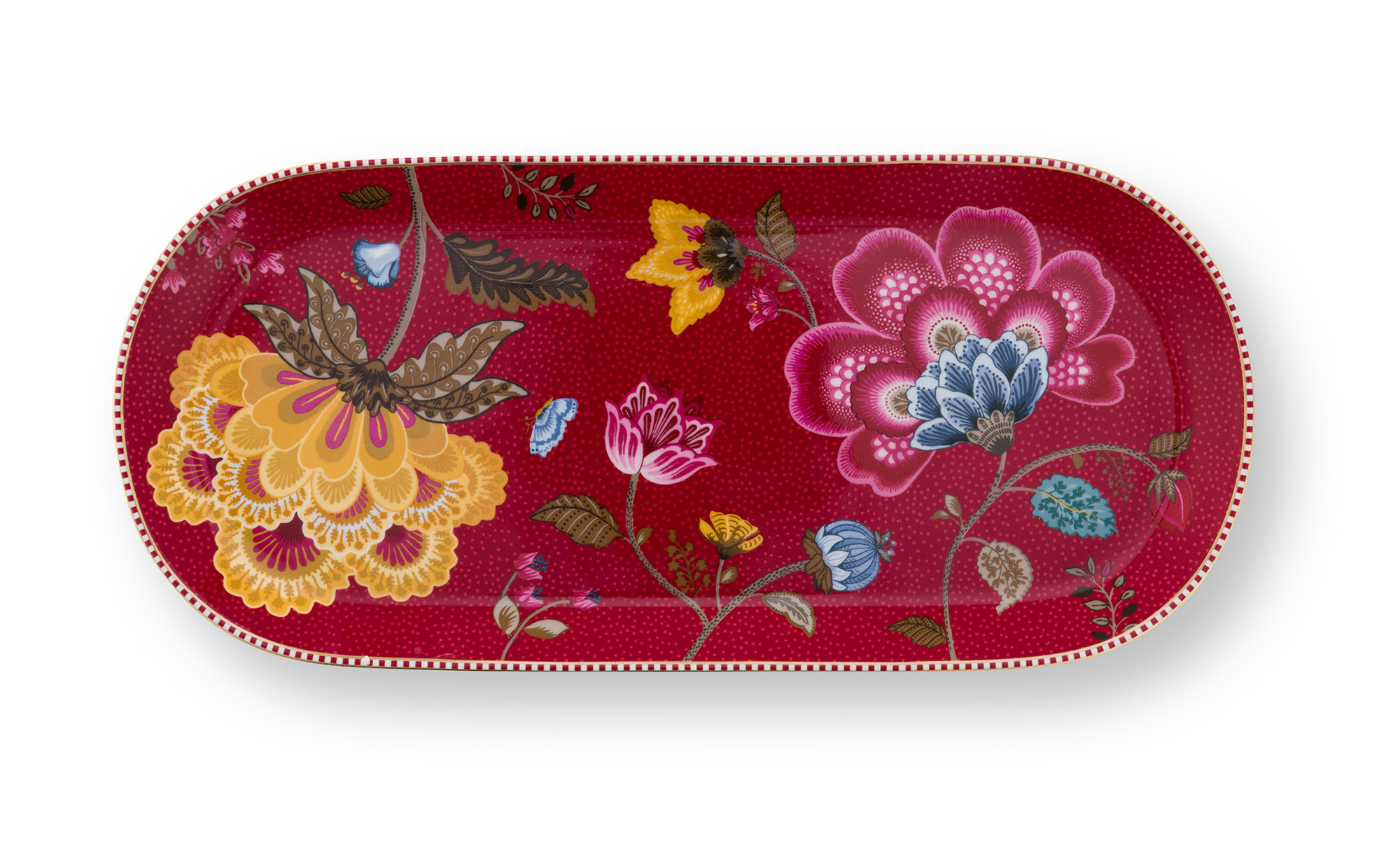 Pip Studio Kuchenteller Blooming Tales | Dark Red