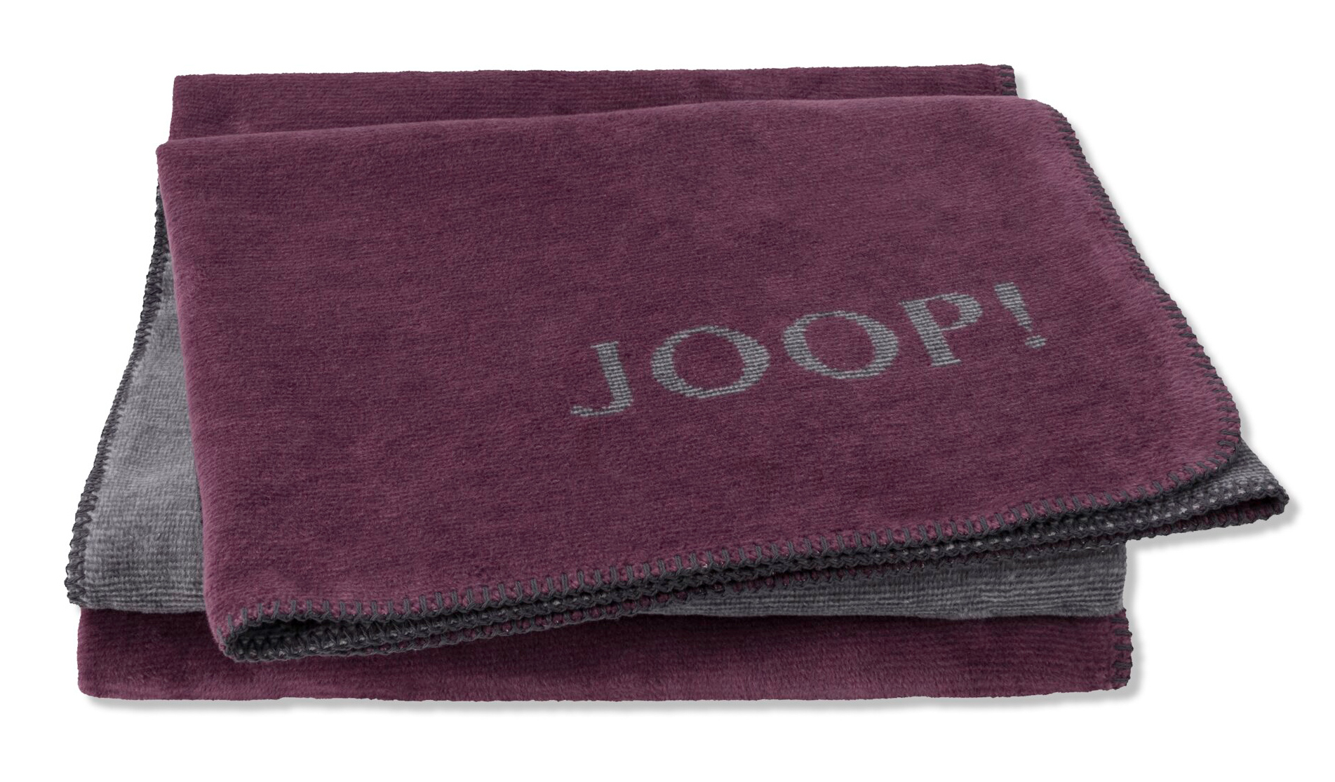 JOOP! Plaid Melange Doubleface | Beere-Anthrazit